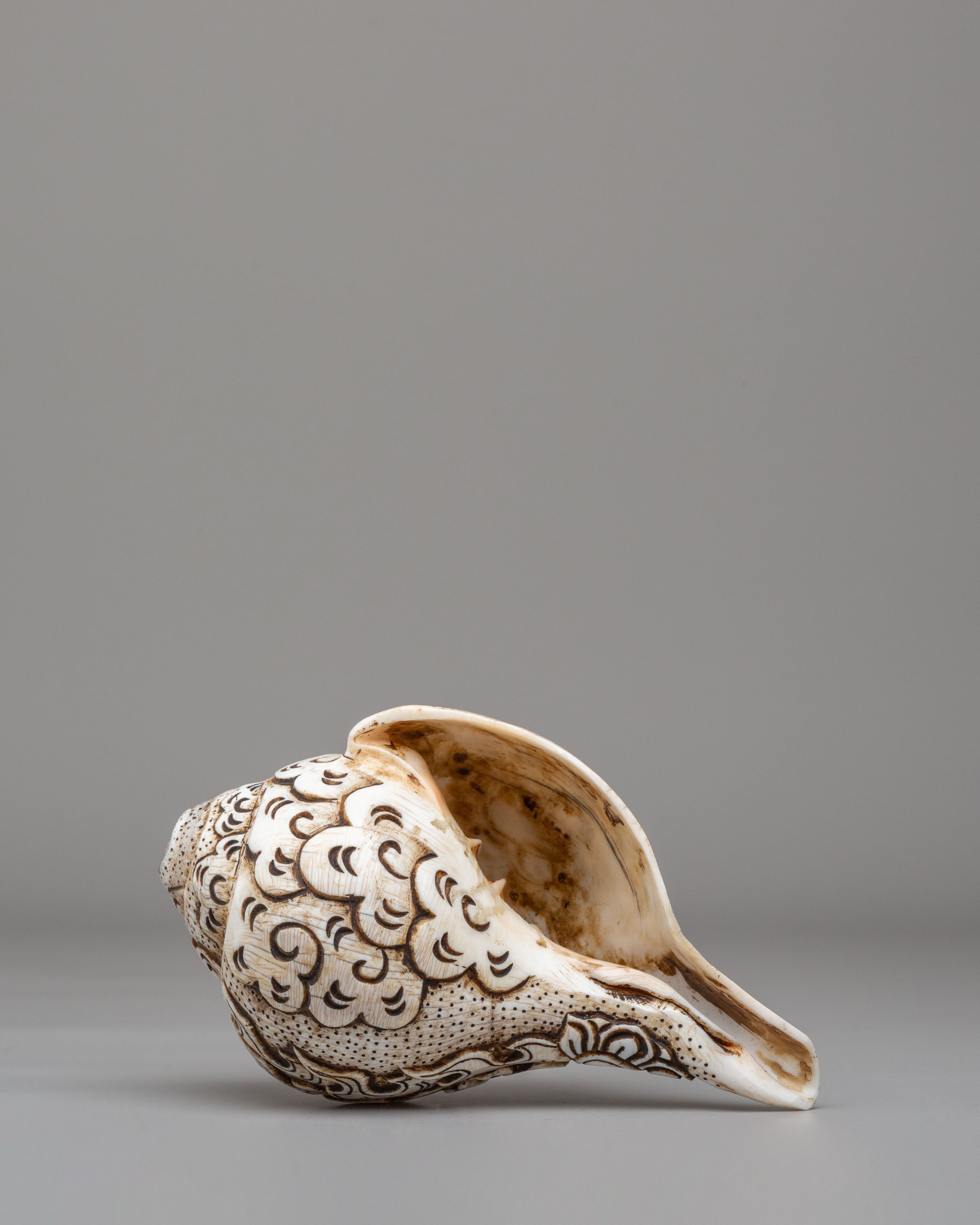 Mahakala Ritual Conch | Sacred Buddhist Ritual Shell