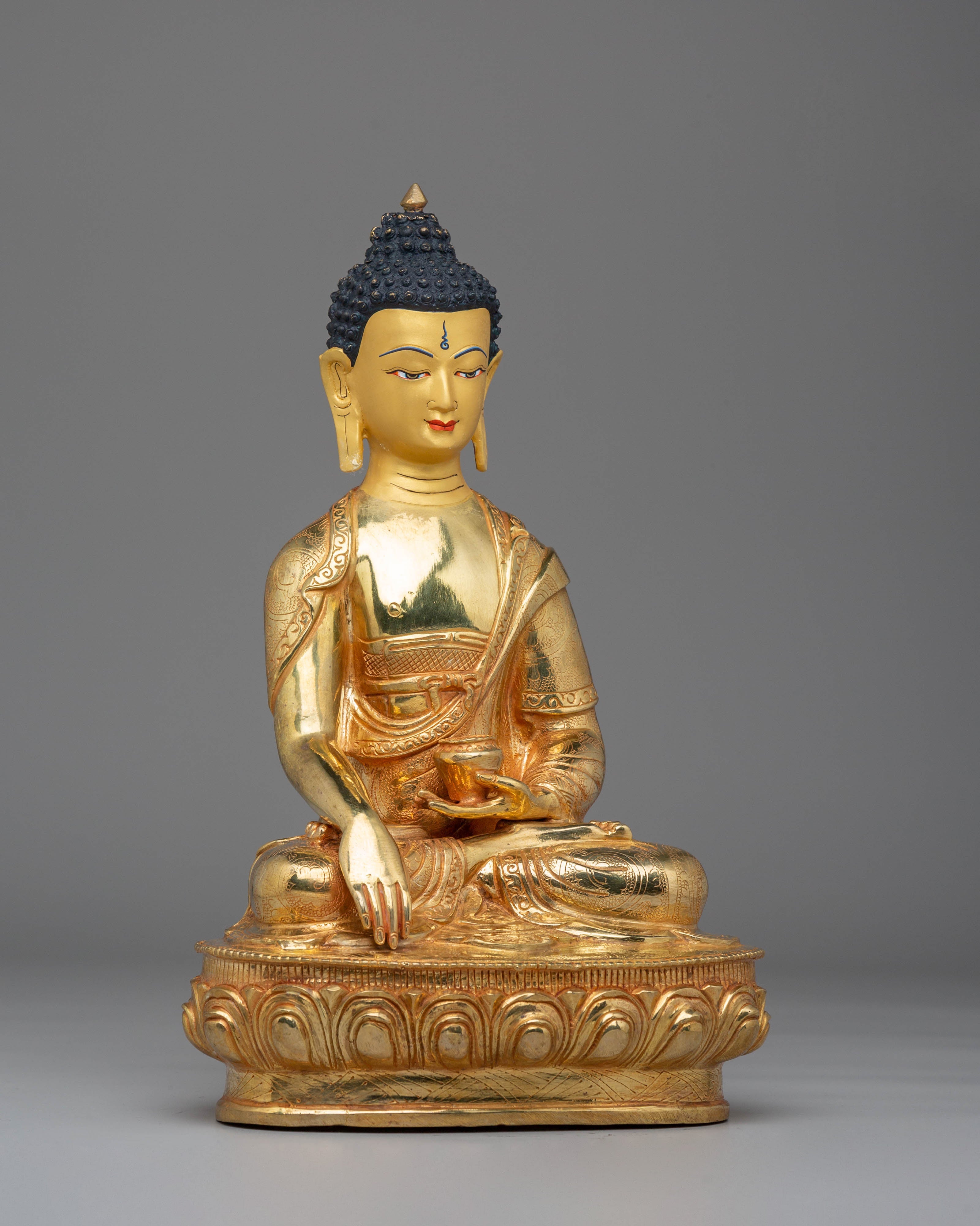 Handmade Golden Statue of Shakyamuni Buddha | Symbol of Wisdom & Enlightenment