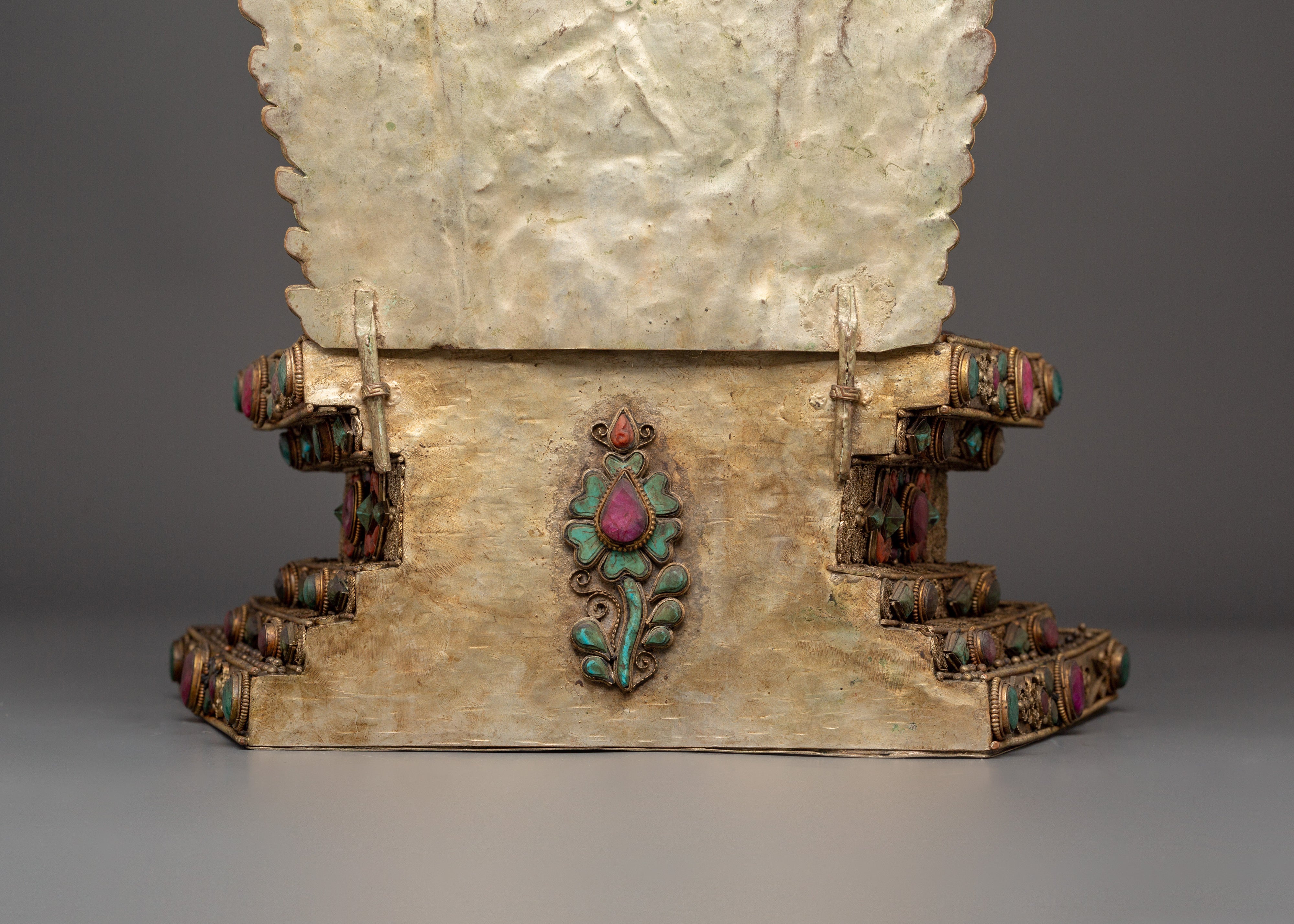 Vajrayogini Engraved Tibetan Throne | Handcrafted Buddhist Shrine Base