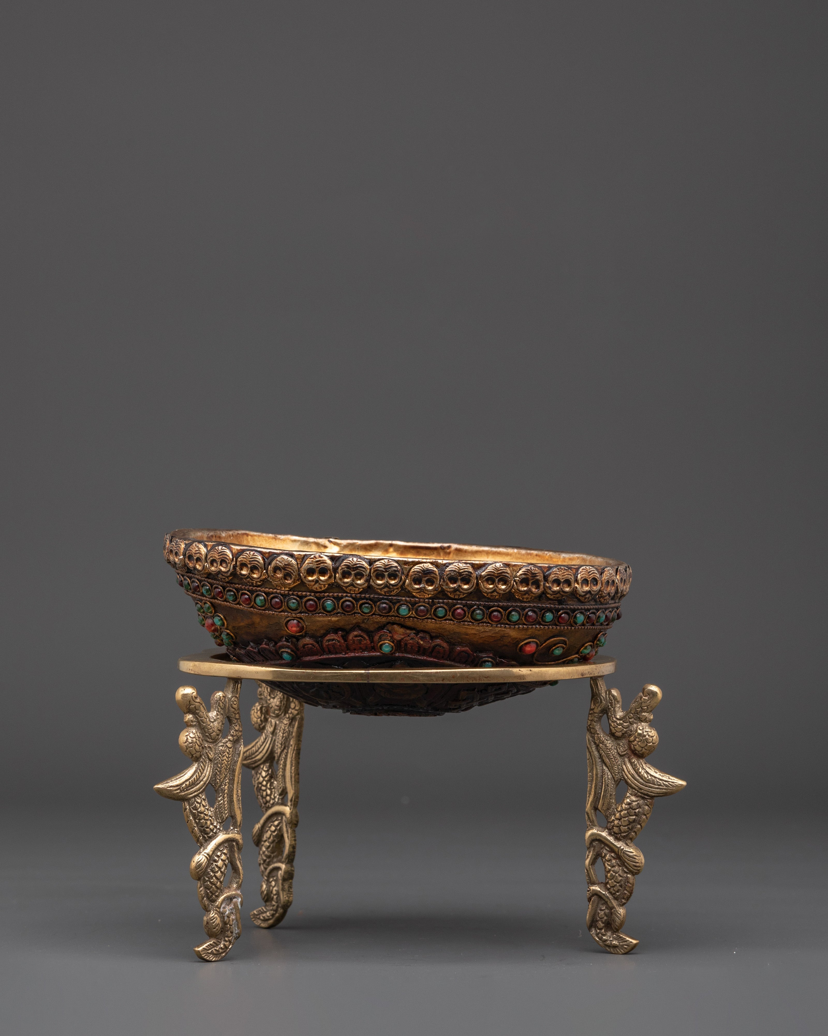 Tantric Ritual Kapala | Skull Cup for Buddhist Ceremonies