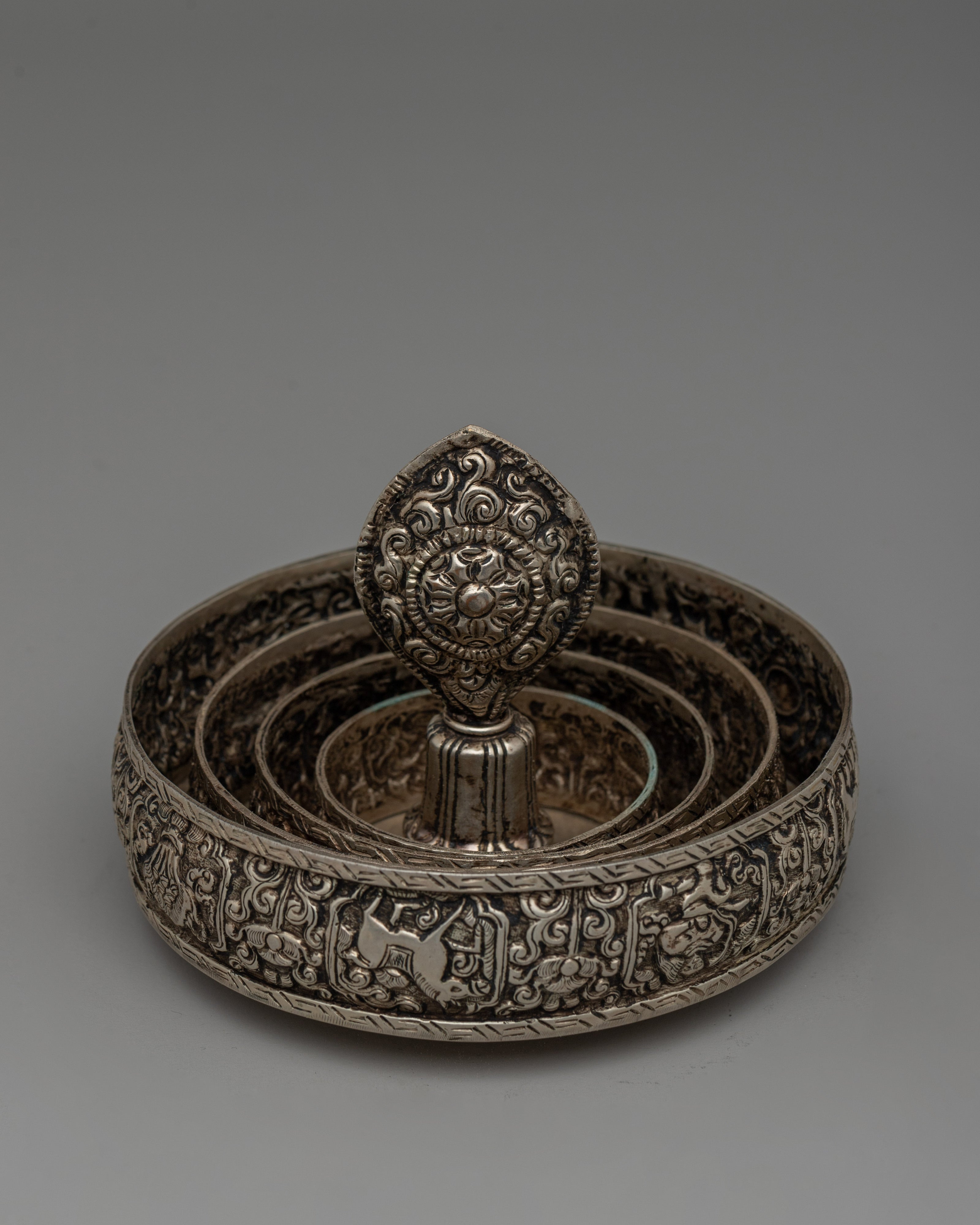 Tibetan Ritual Mandala Set | Sacred Offering Tool for Meditation and Ceremonies