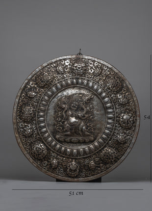 Traditional Vajrapani Metal Thangka | Sacred Tibetan Artwork for Strength and Protection