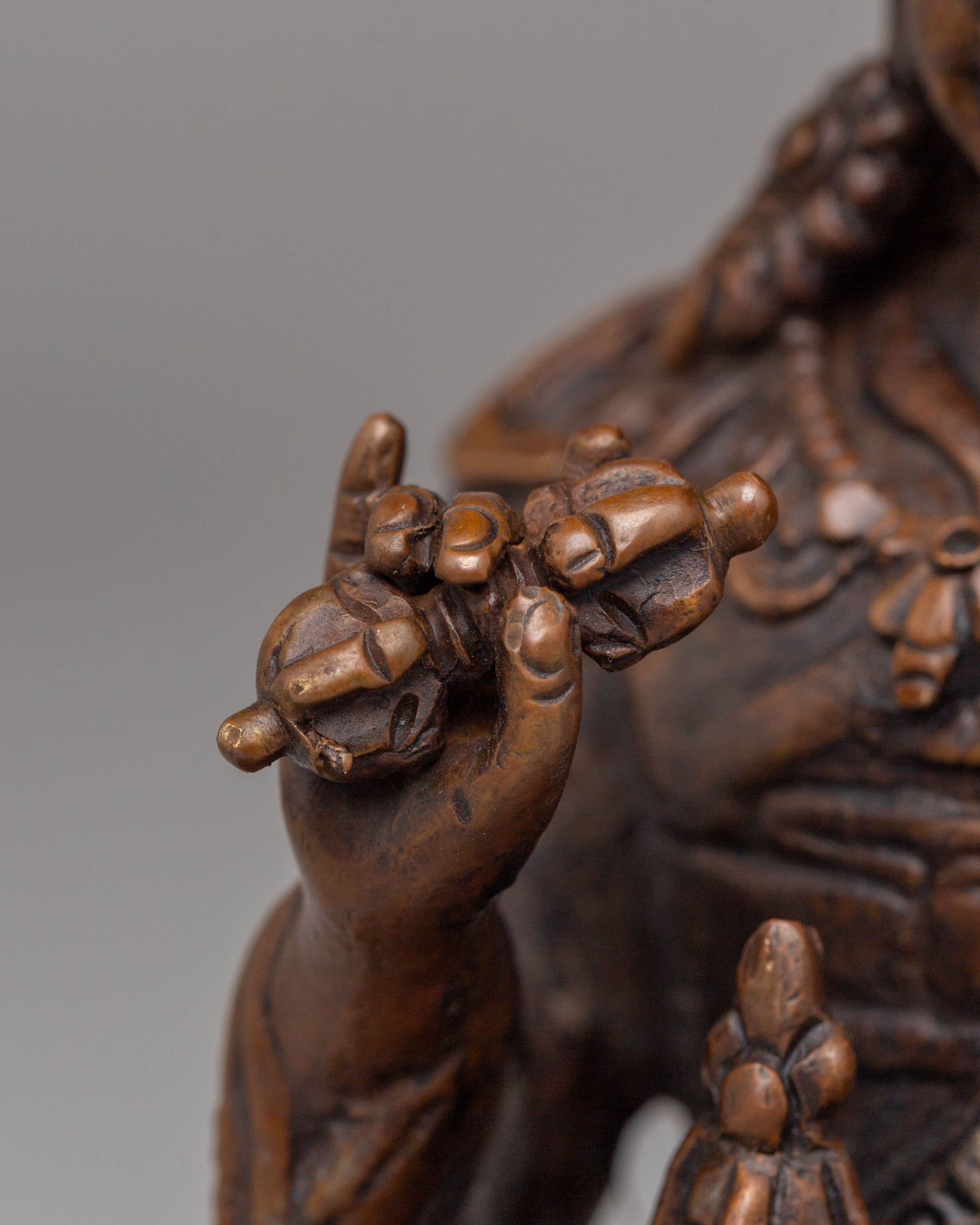 Handcrafted Tibetan Guru Tsokye Dorje Statue | Tibetan Deity Sculpture