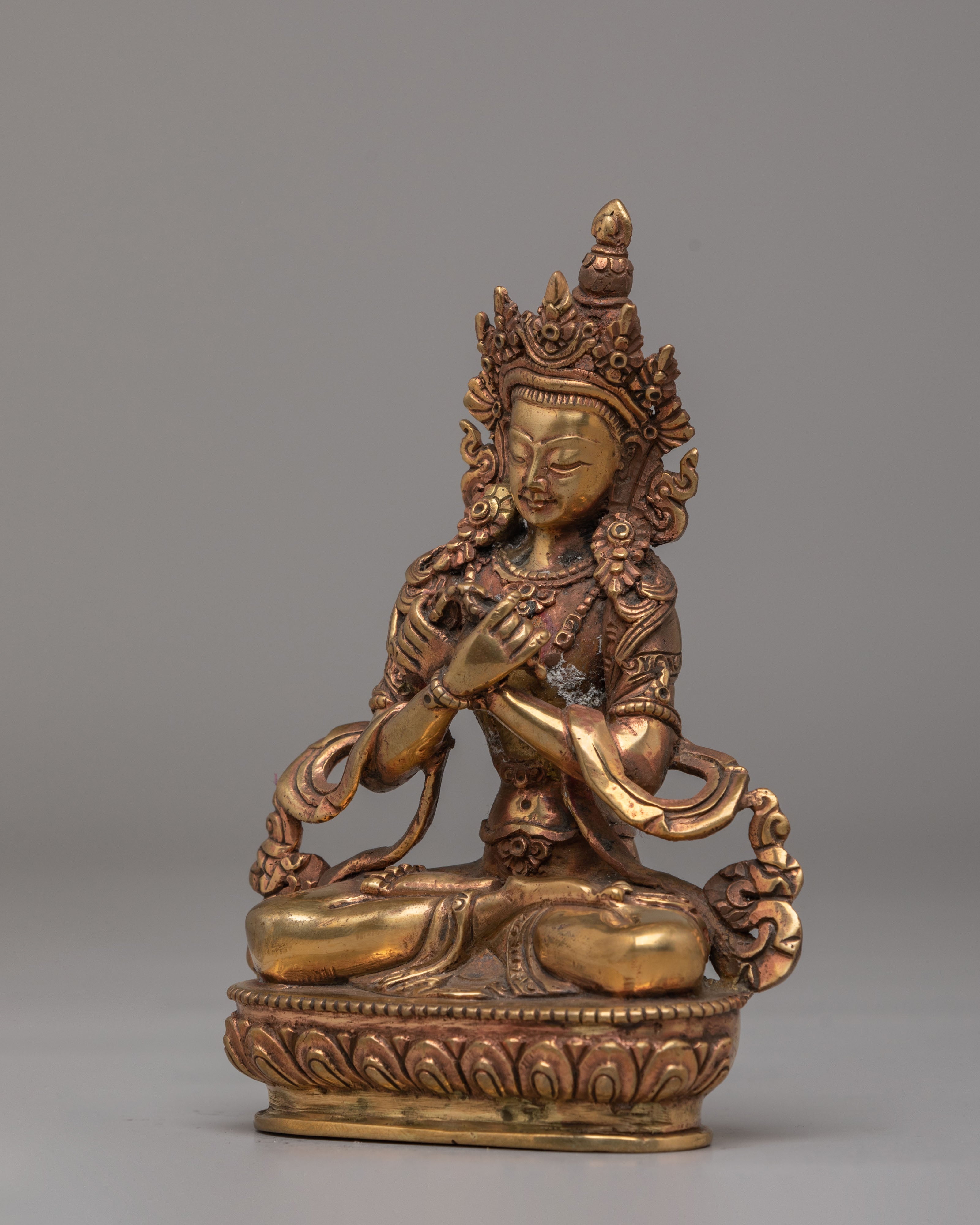 Tibetan Vajradhara Deity Statue | Copper Body Figurine