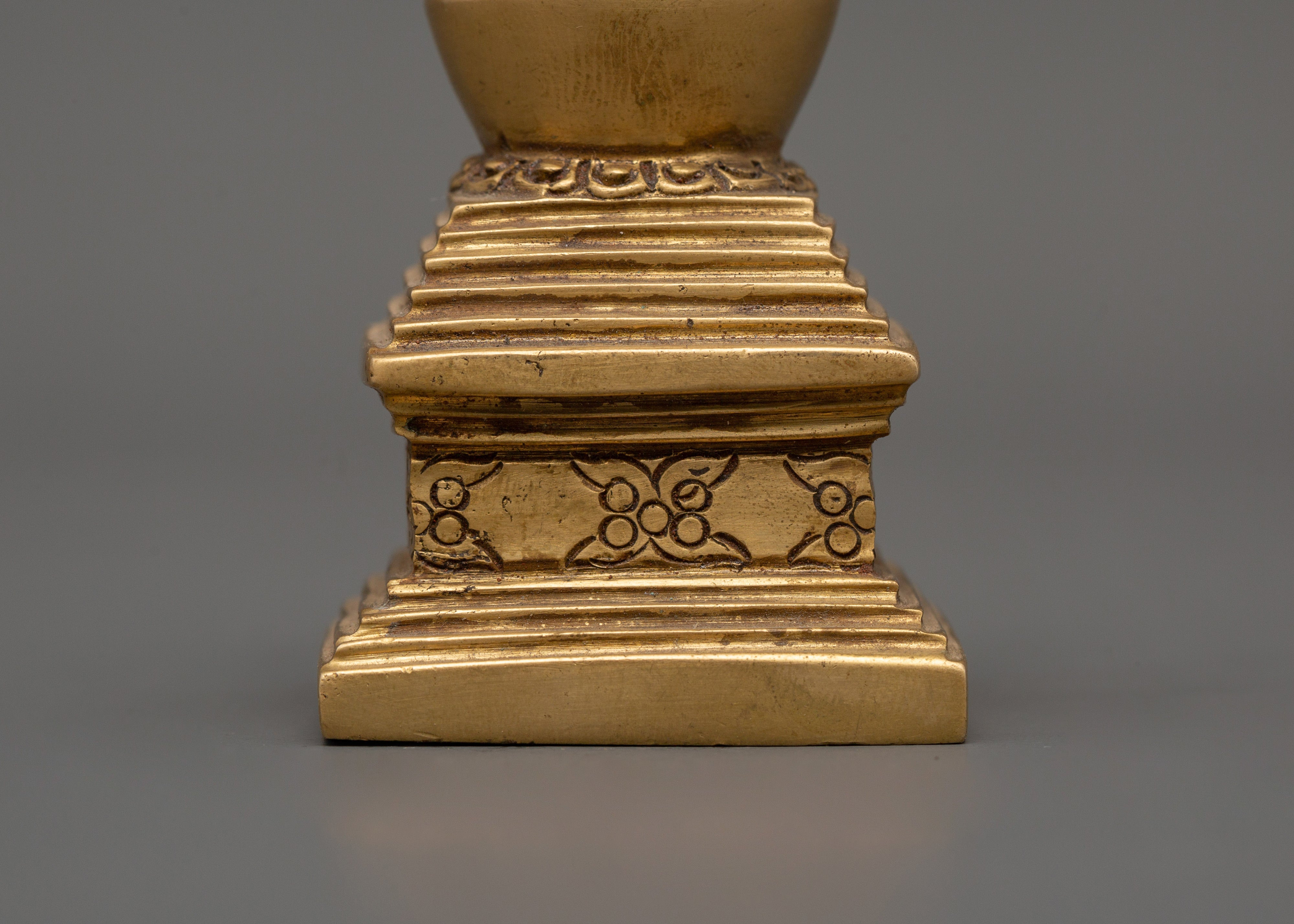 Handcrafted Brass Buddhist Stupa | Sacred Symbol of Enlightenment
