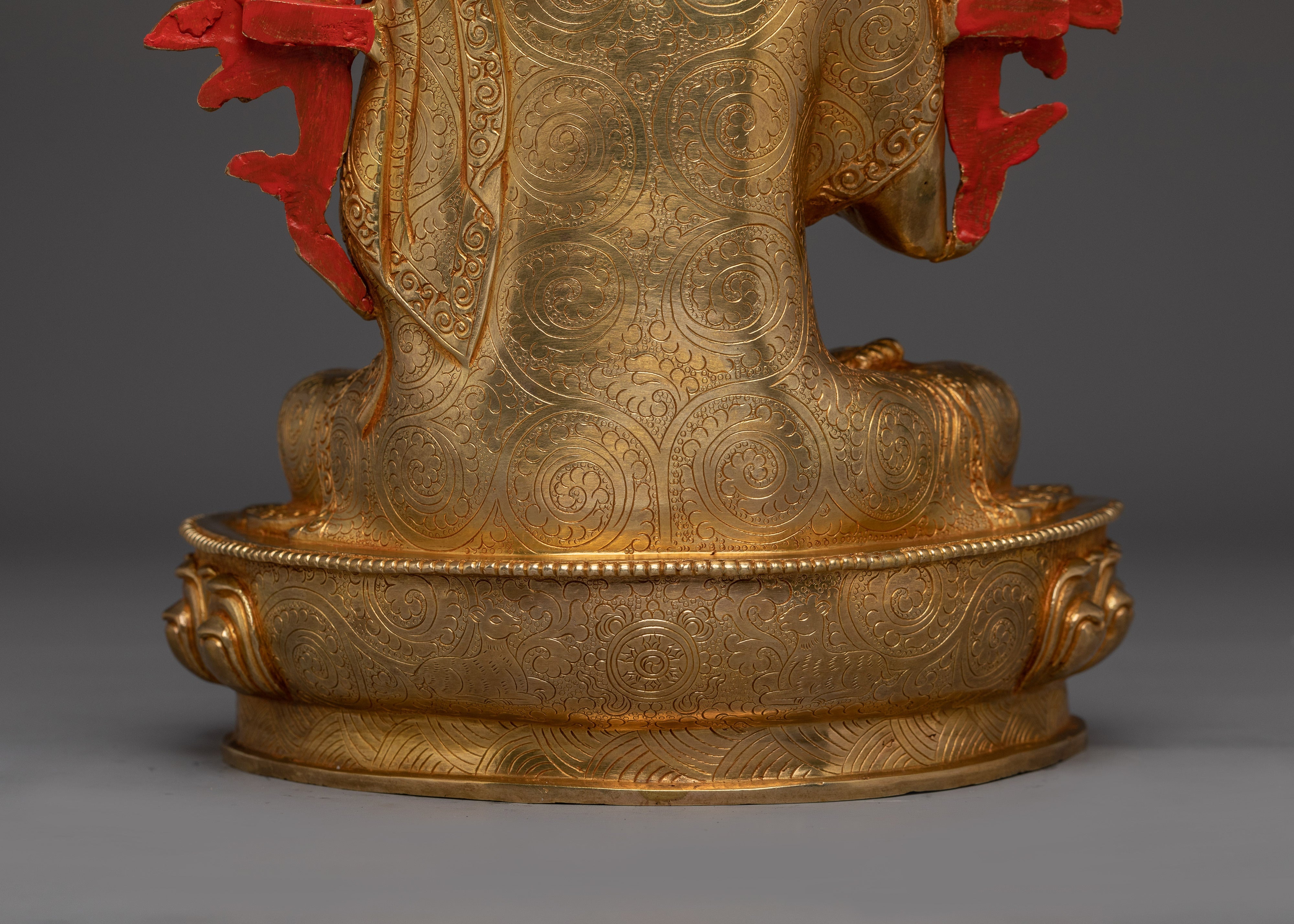 24K Gold Gilded Tsongkhapa Statue |  Meditation and Spiritual Enlightenment