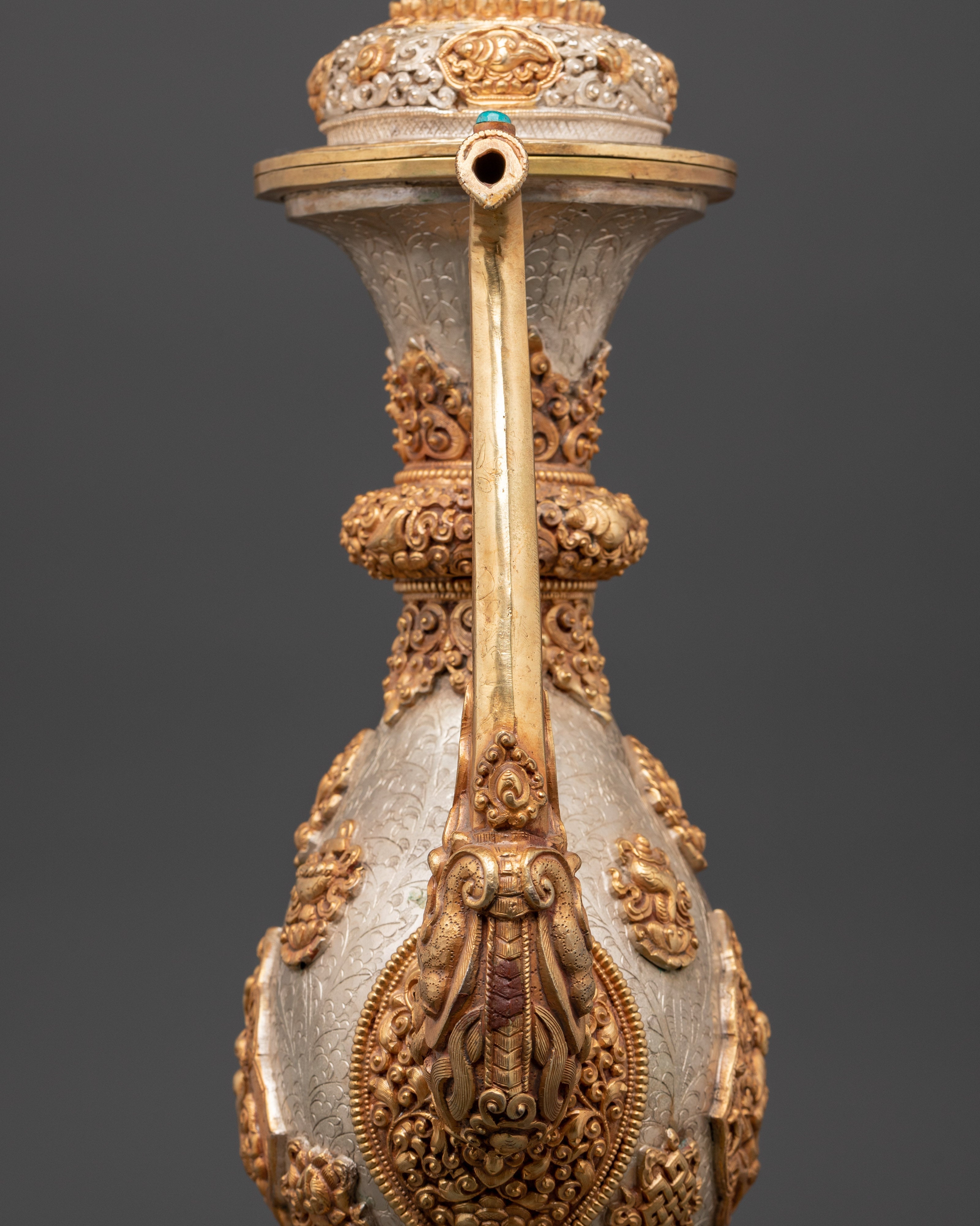 Handcrafted Tibetan Bhumba Vase | Buddhist Ritual Water Vessel