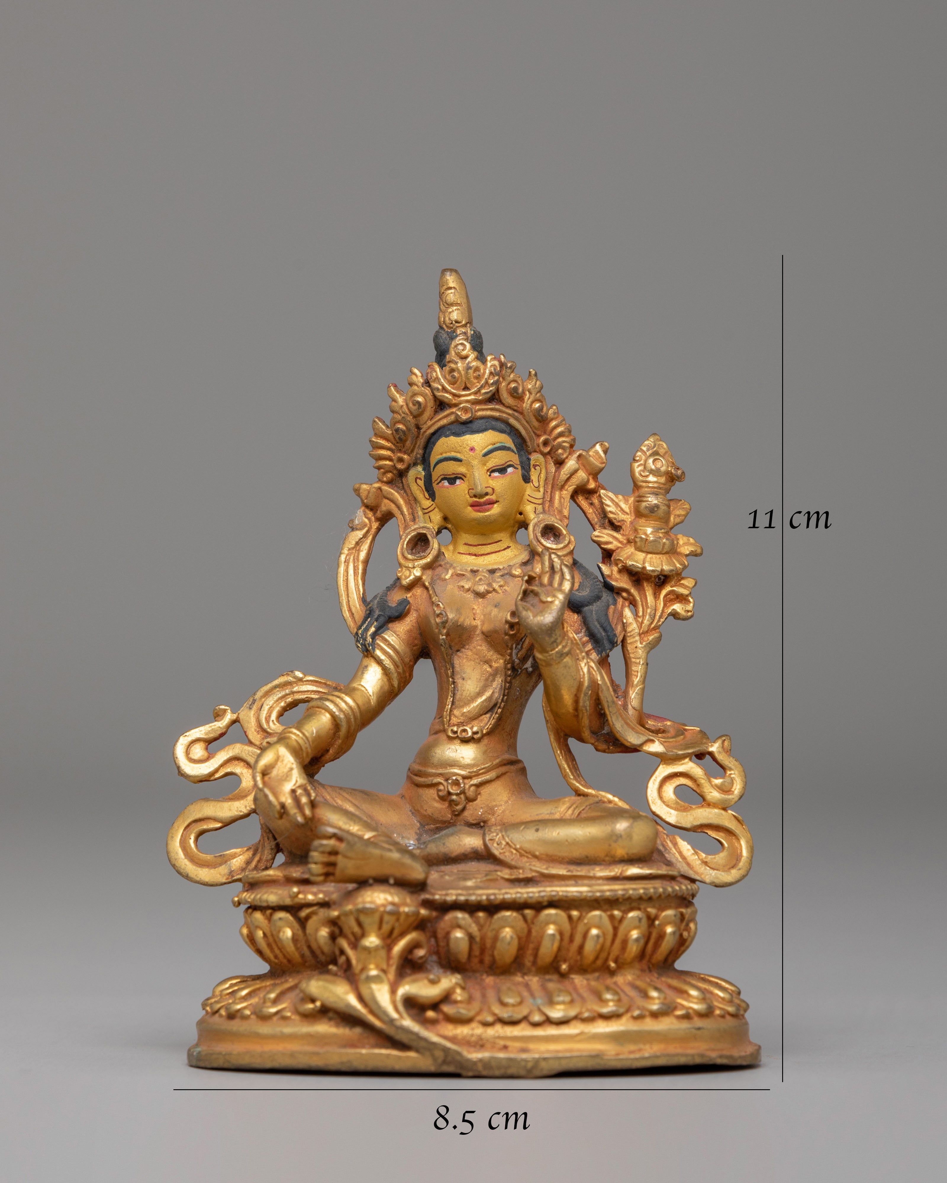 Scared Green Tara Deity Statue | Buddhist Bodhisattva of Swift Compassion