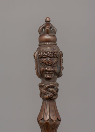 Copper Dorje Phurba | Sacred Ritual Tool for Spiritual Protection