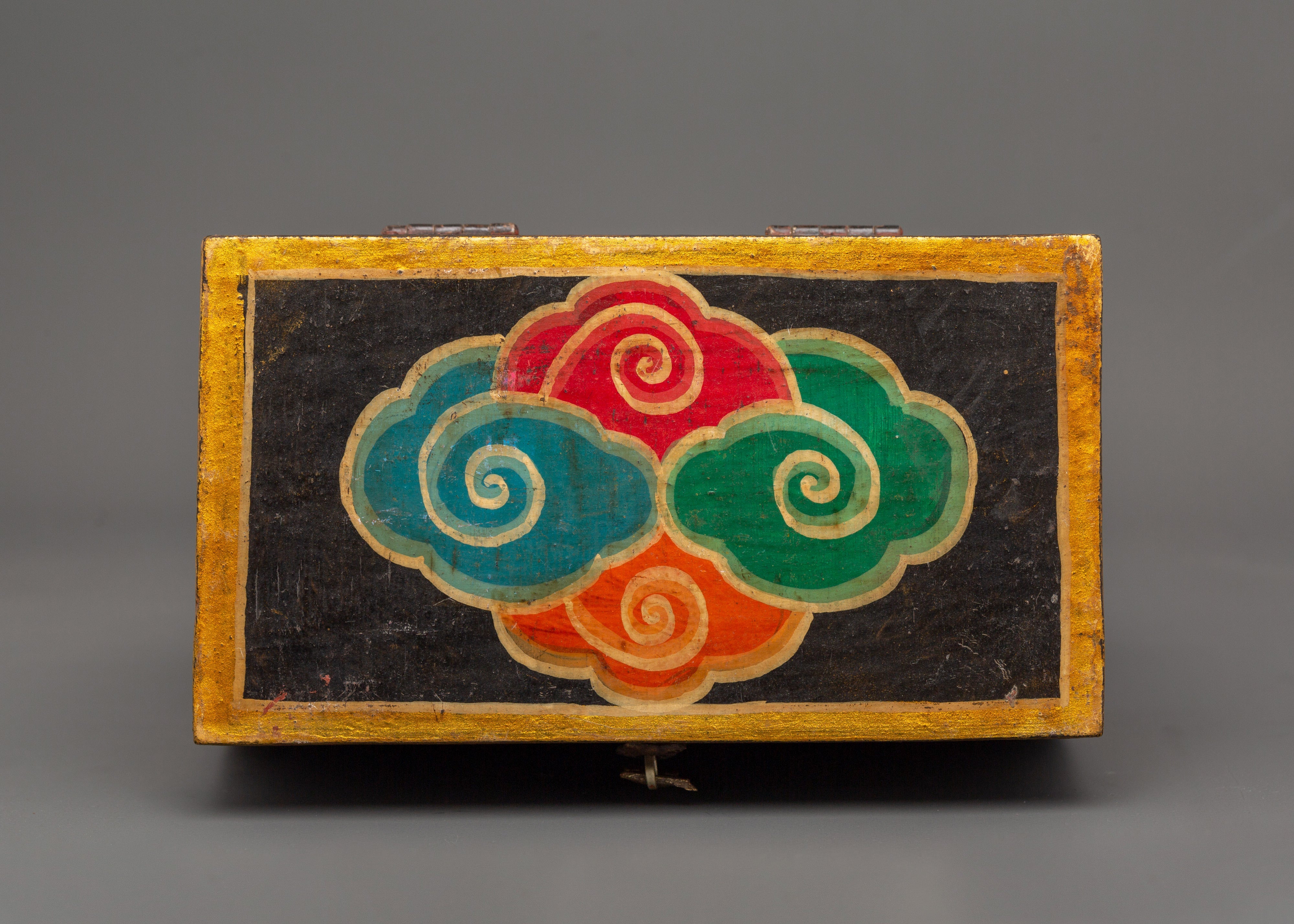 Hand-Painted Tibetan Wooden Box | Colorful Himalayan Home Decor