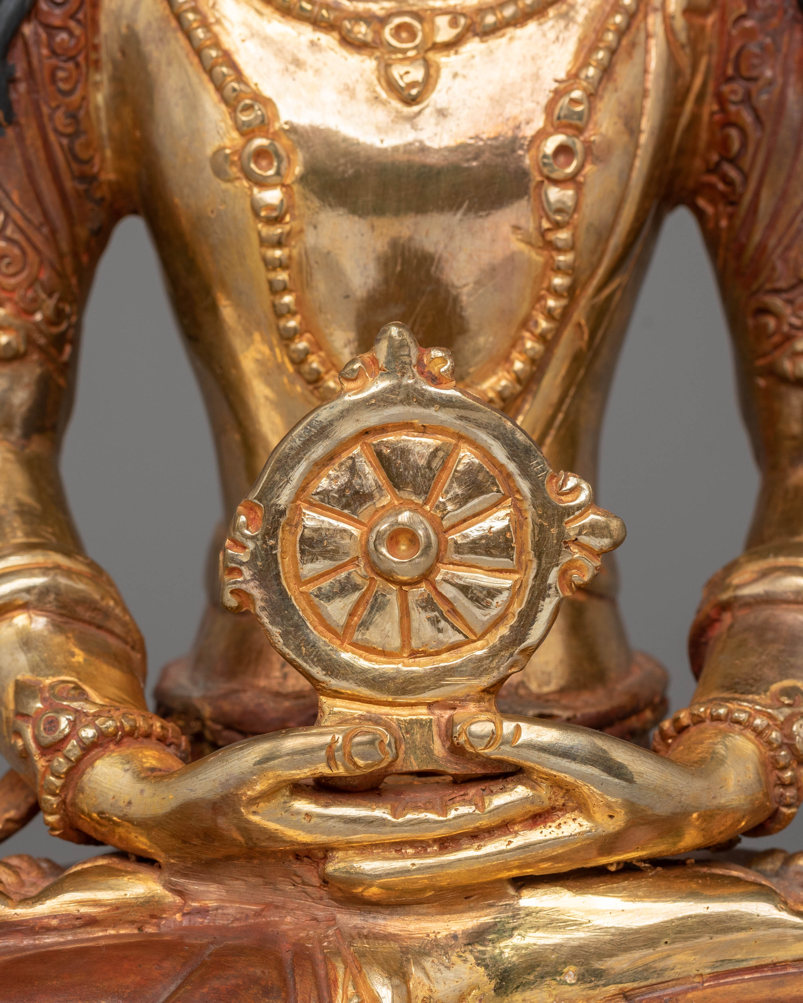 Handmade Copper Vairocana Statue | Symbol of Wisdom & Purity for Sacred Spaces