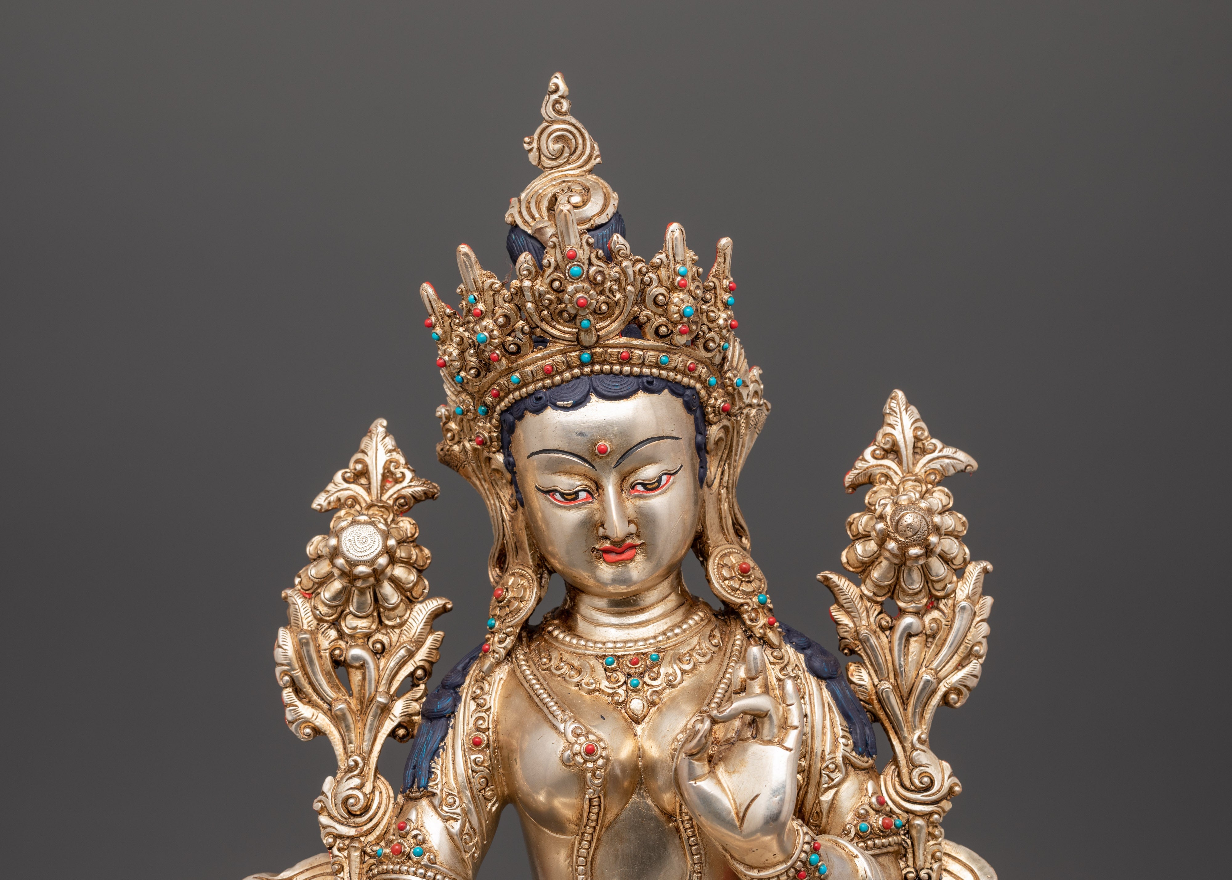 Sacred Green Tara Sculpture for Healing | Buddhist Goddess