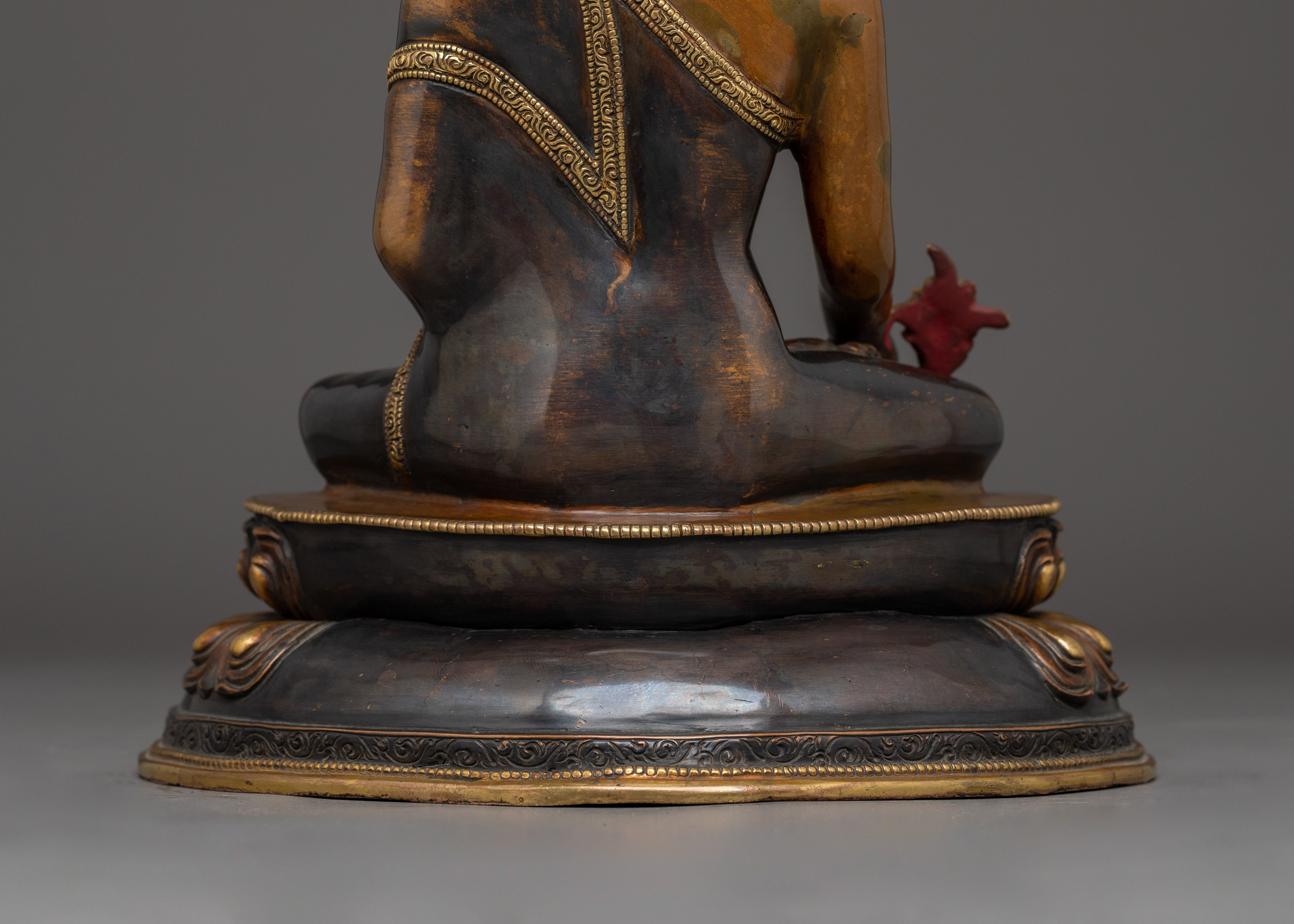 Supreme Healer Bhaisajyaguru Statue | Medicine Buddha Oxidized Statue