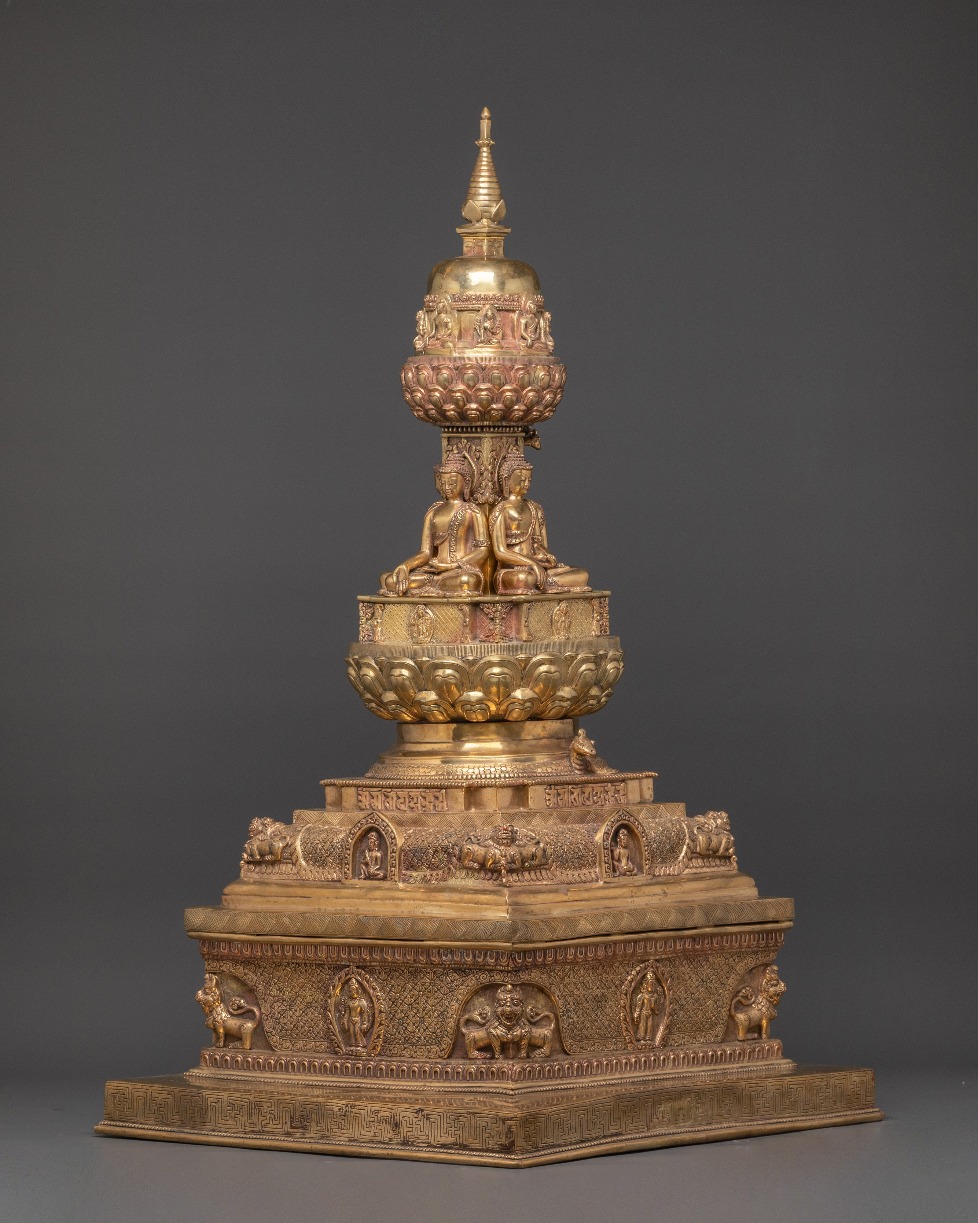 Five Dhyani Buddhas Stupa | Tibetan Temple Stupa