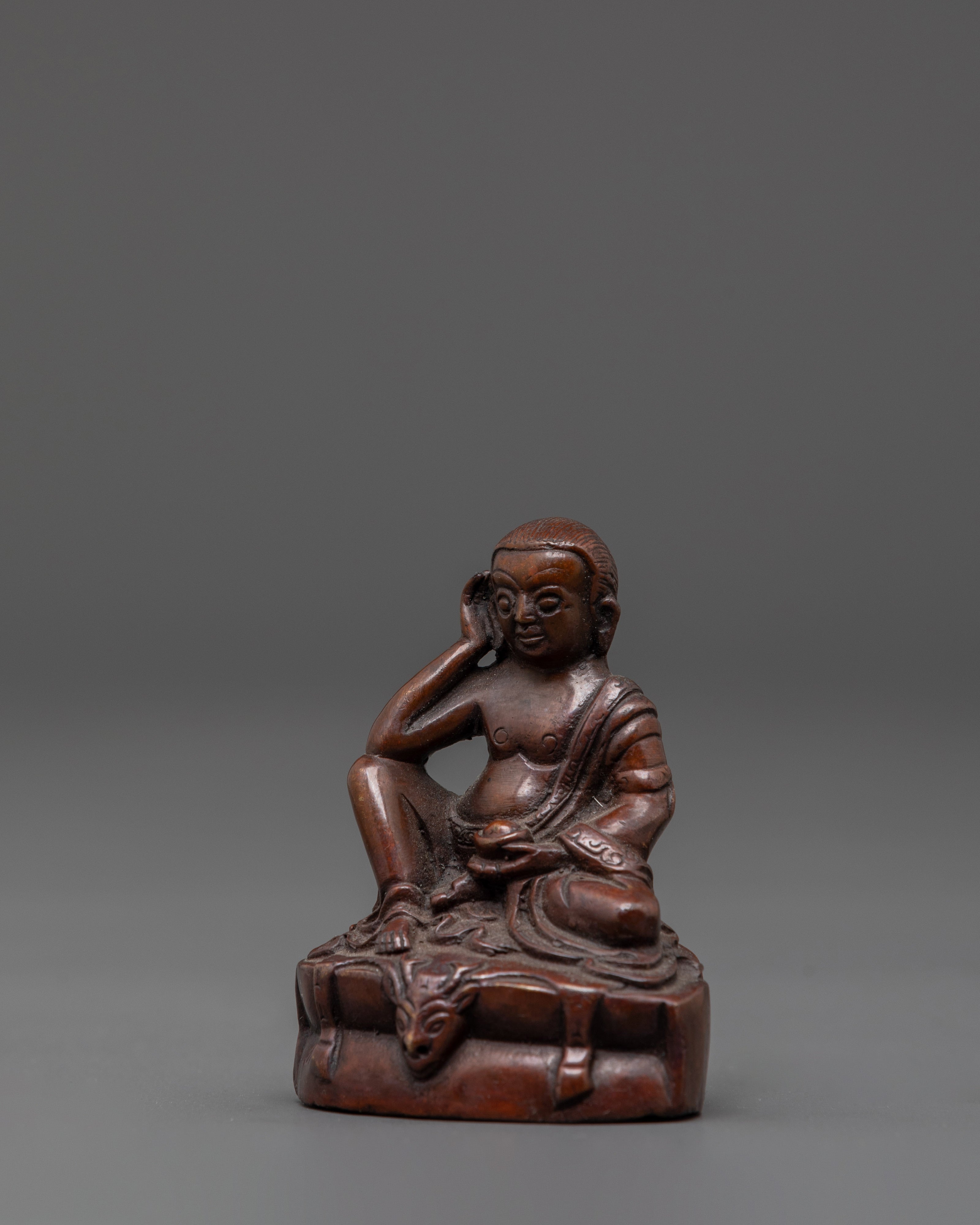 Buddhist Master Milarepa Tibetan Statue | Copper Meditation Figurine