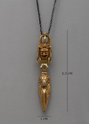 Copper Phurba Locket | Buddhist Pendant for Spiritual Protection
