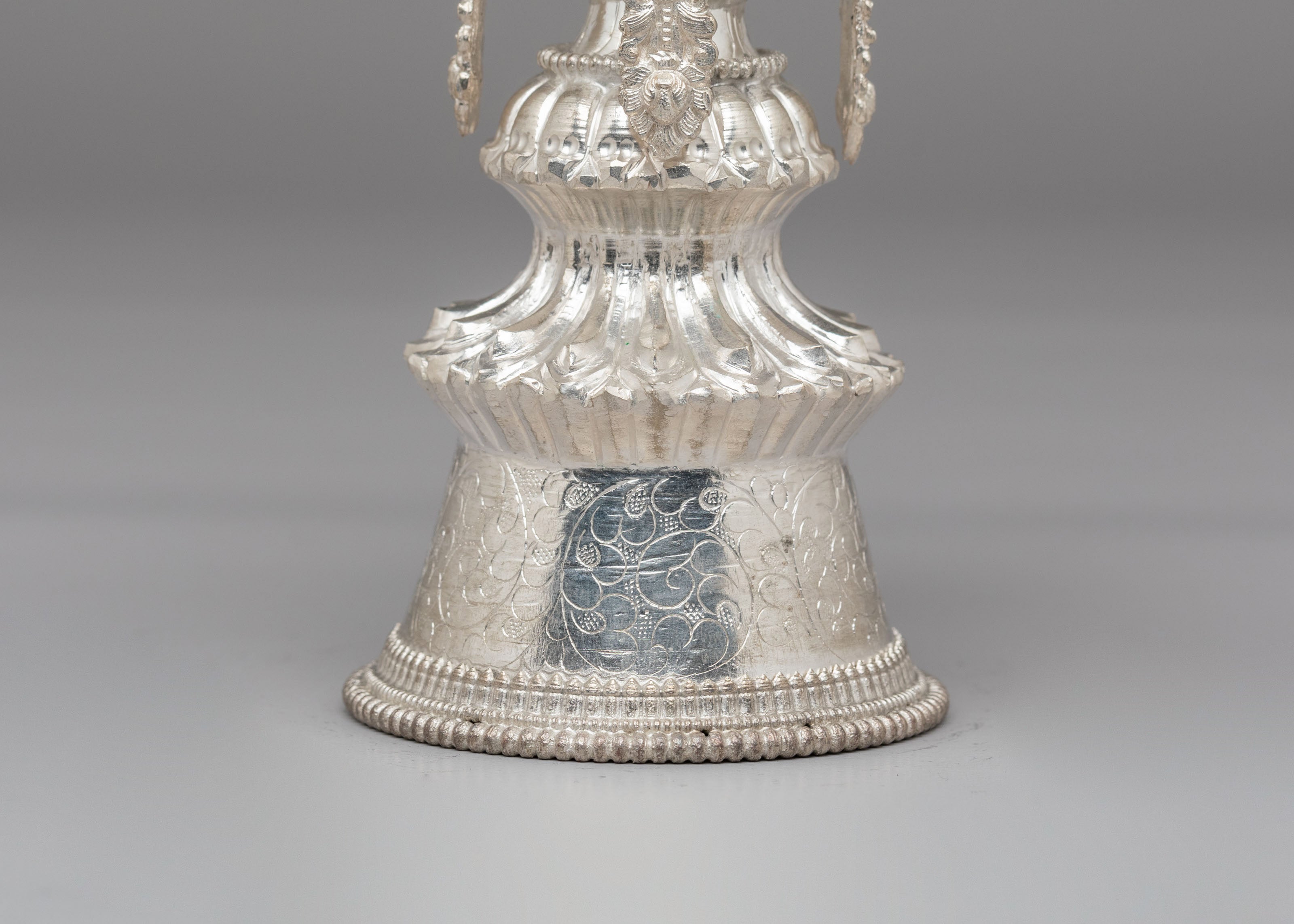 Himalayan Altar Butter Lamp Set | Silver Plated Buddhist Lamps
