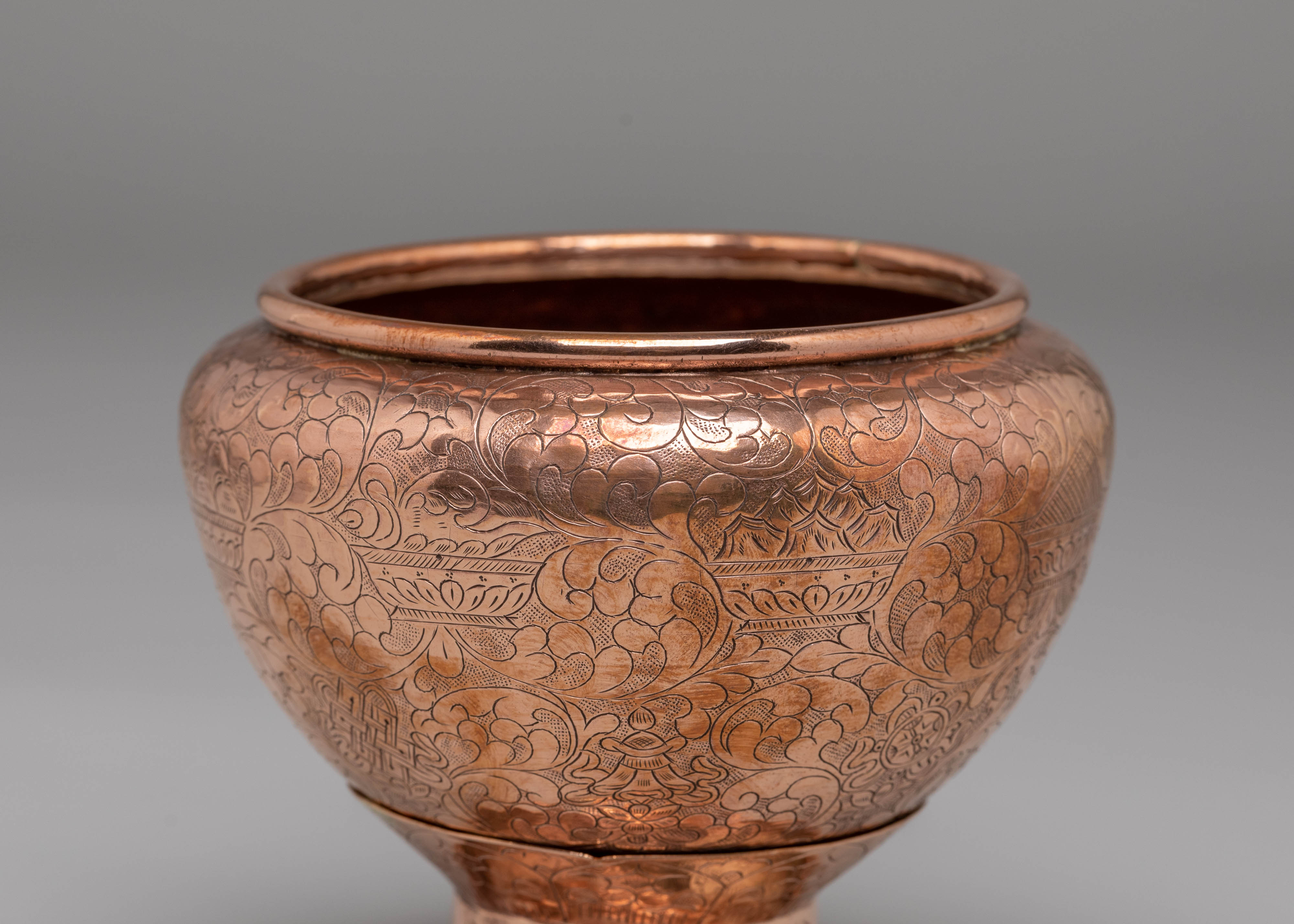 Handcrafted Golpa Art | Copper Ritual Bowl for Meditation