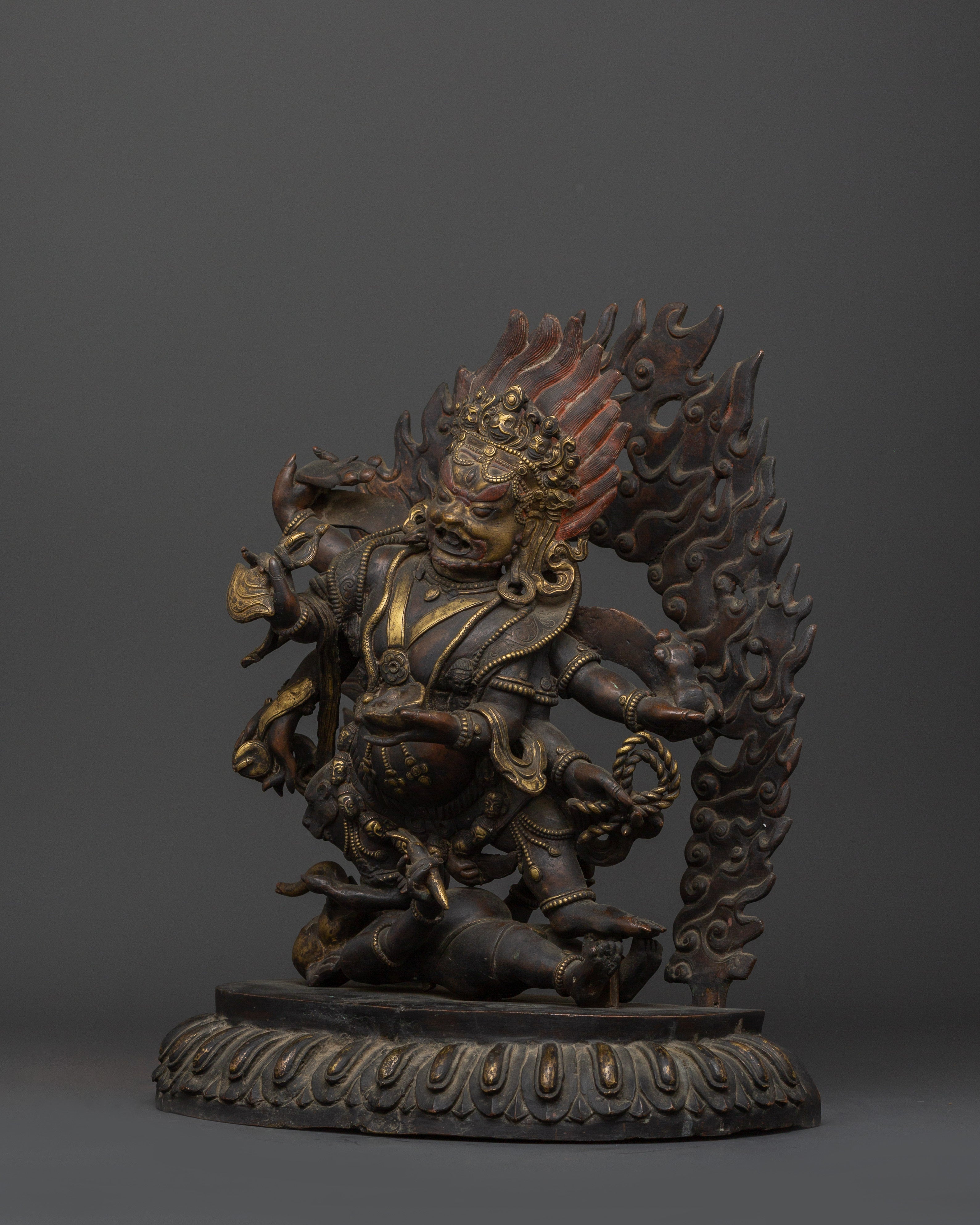 Copper Mahakala Statue | Buddhist Protector Deity