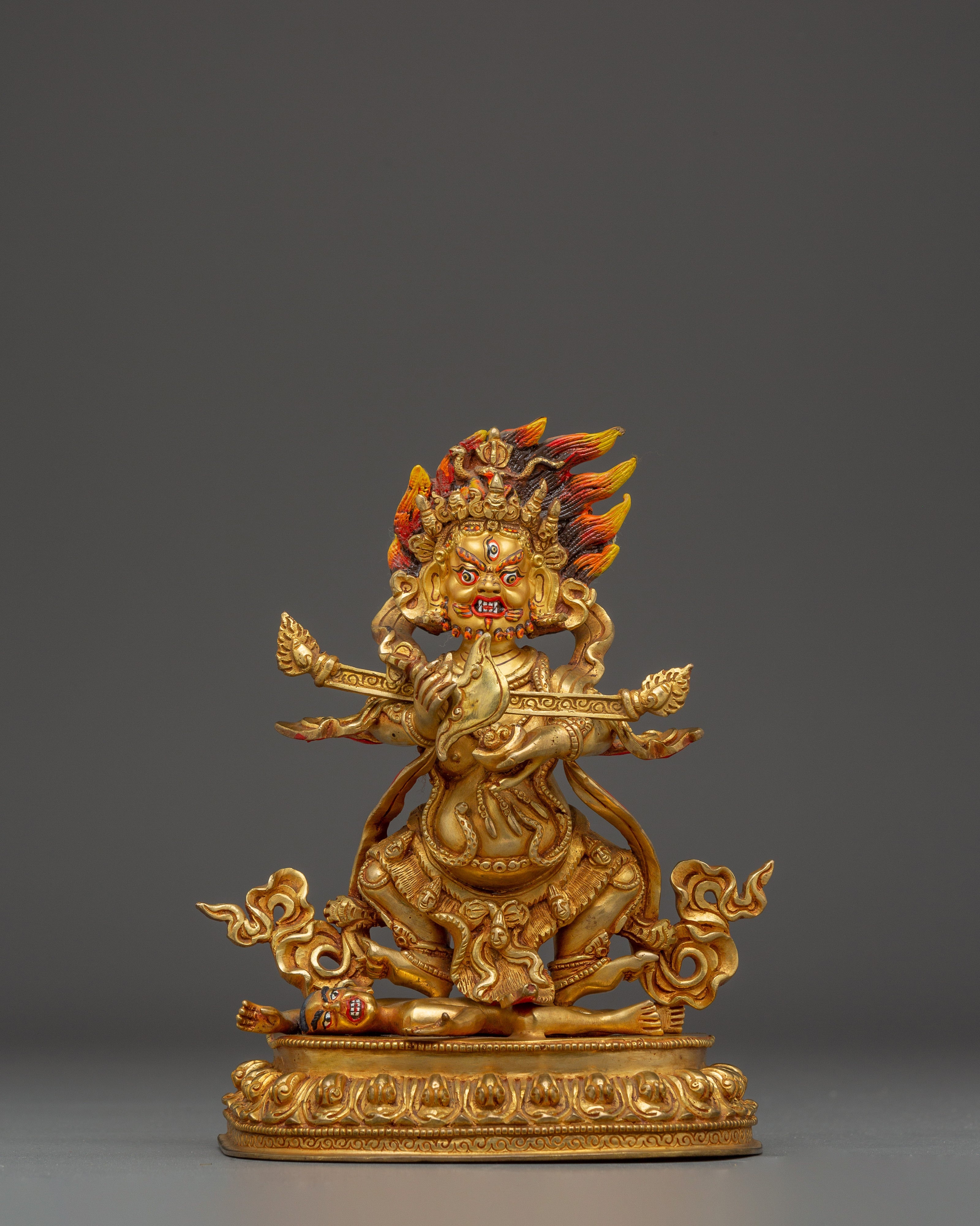 Sacred Statue of Sakya Mahakala | Tibetan Buddhist Dharma Protector