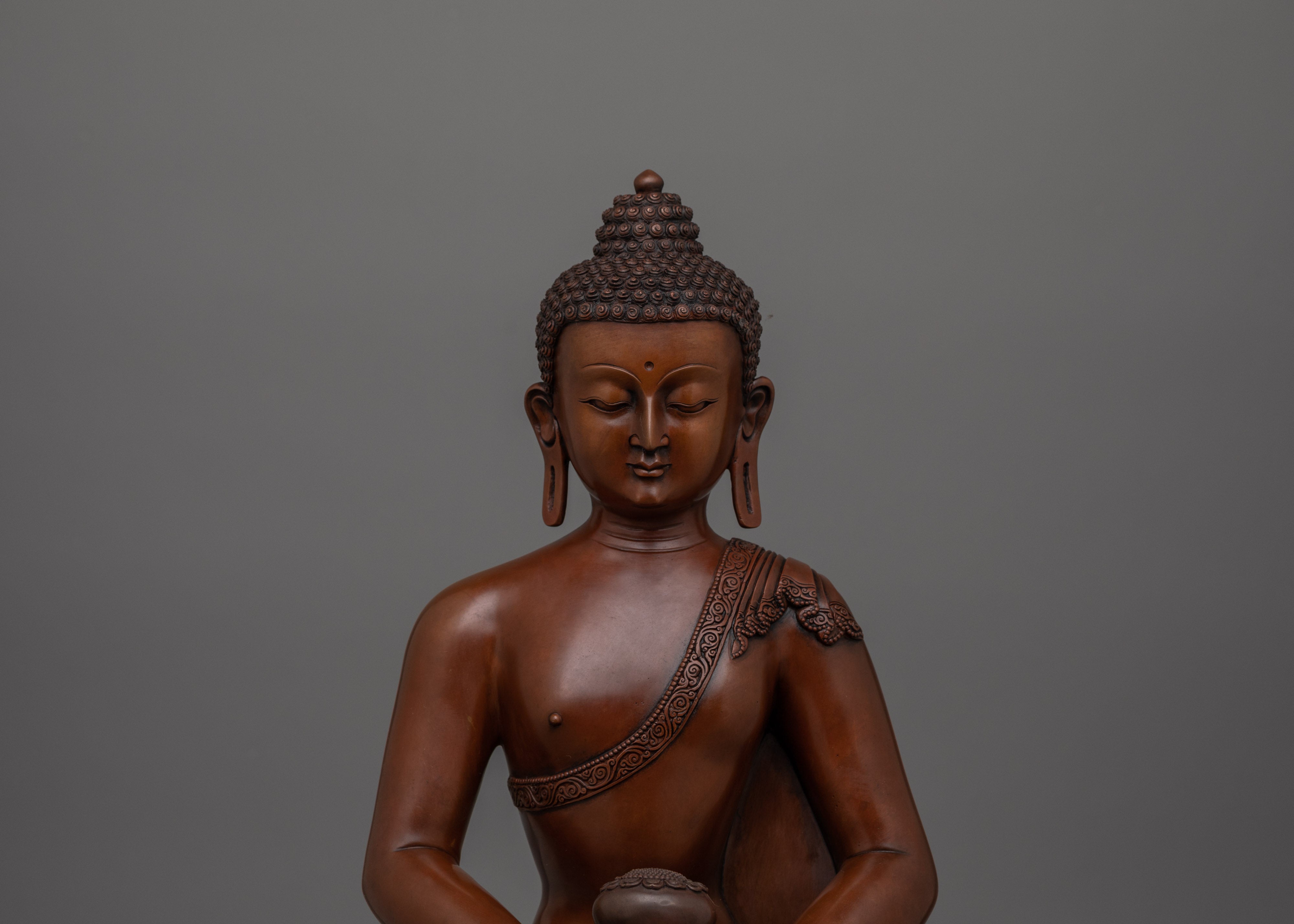 Amitabha Buddha Oxidized Copper Statue | Handcrafted Meditation Deity