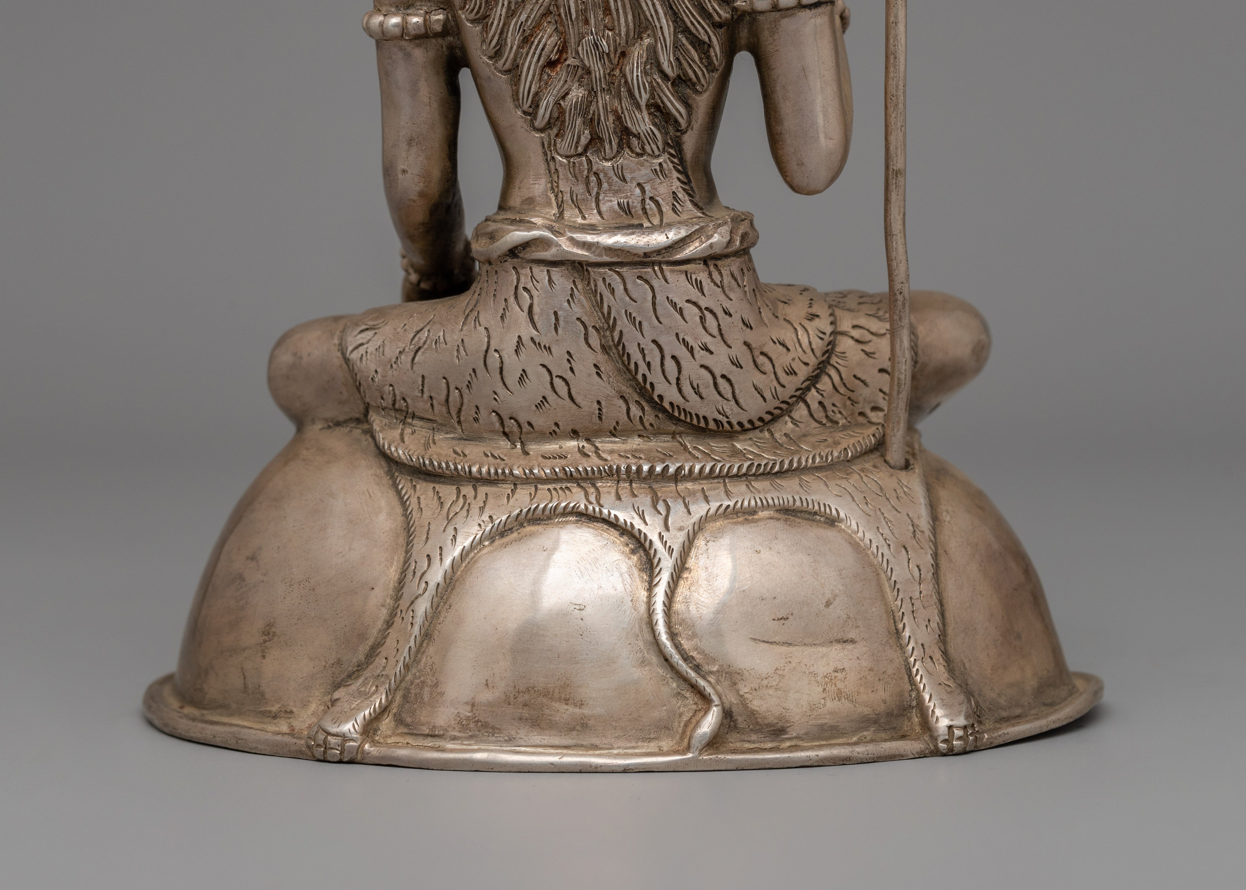 Shiva Silver Plated Copper Statue | Adi Yogi Shiva Ji Statue for Zen Decor