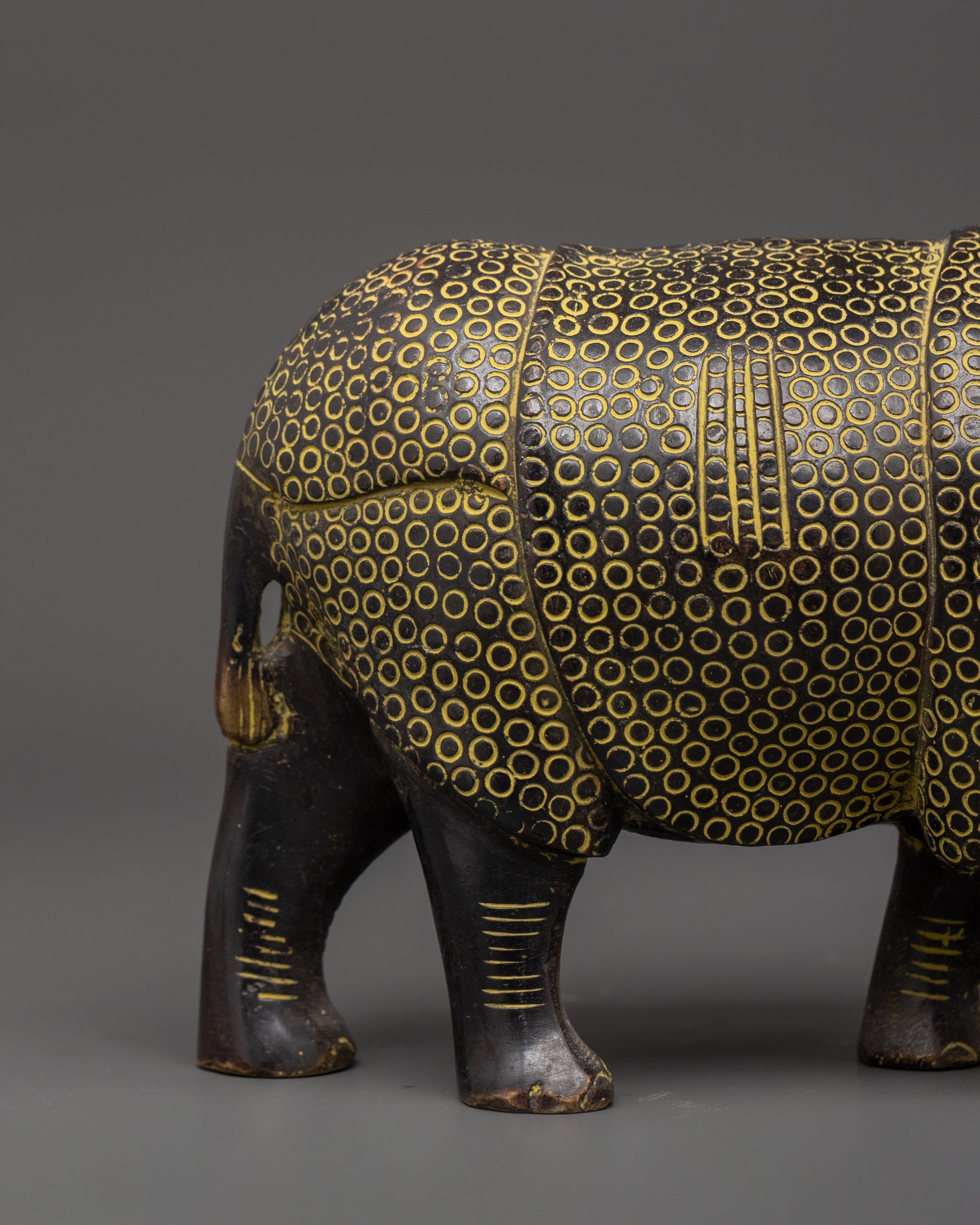 Handcrafted Brass Rhino Statue | Ideal for Wildlife Lovers