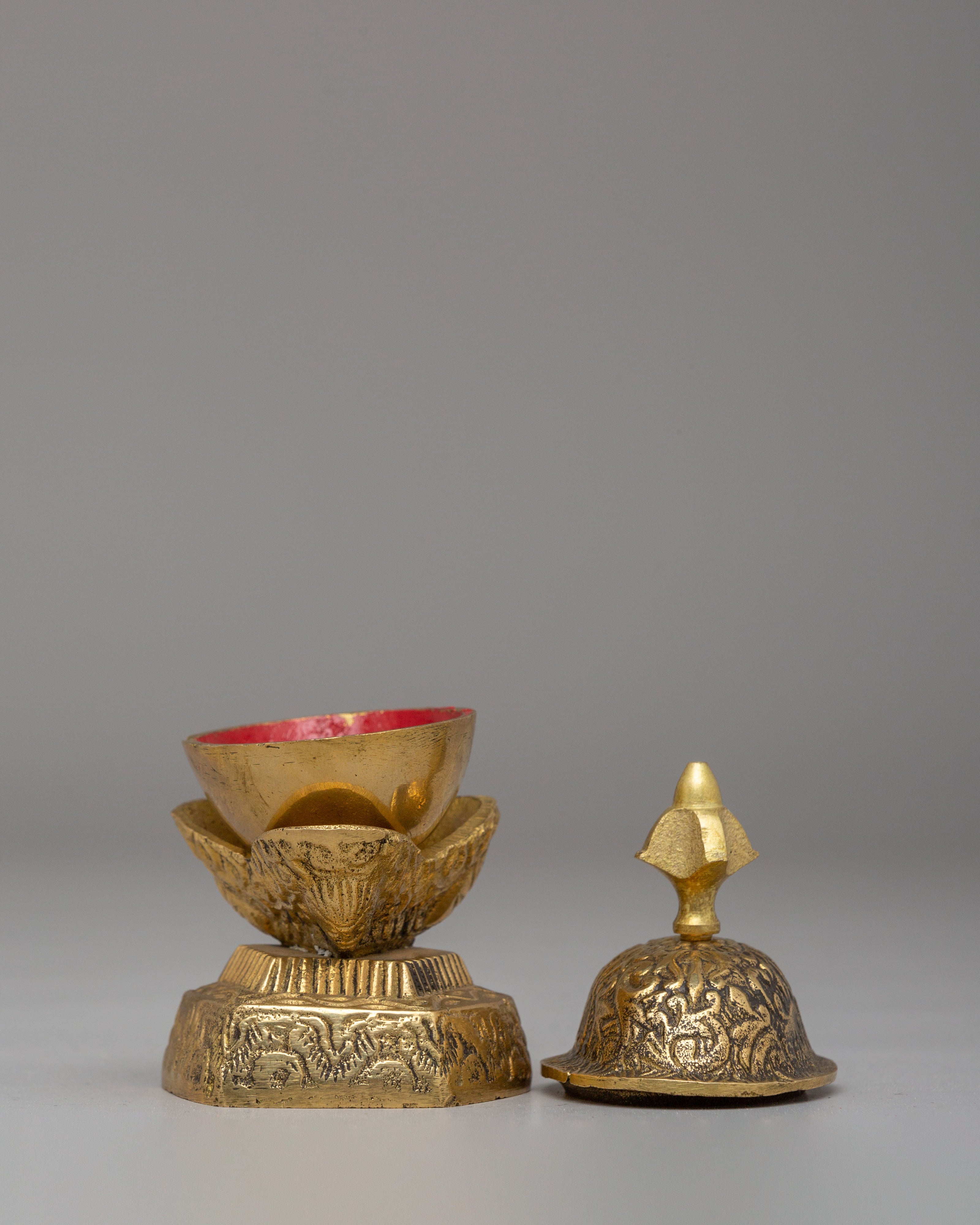 Sacred Buddhist Kapala Set for Altar | Ritual Offering Vessels