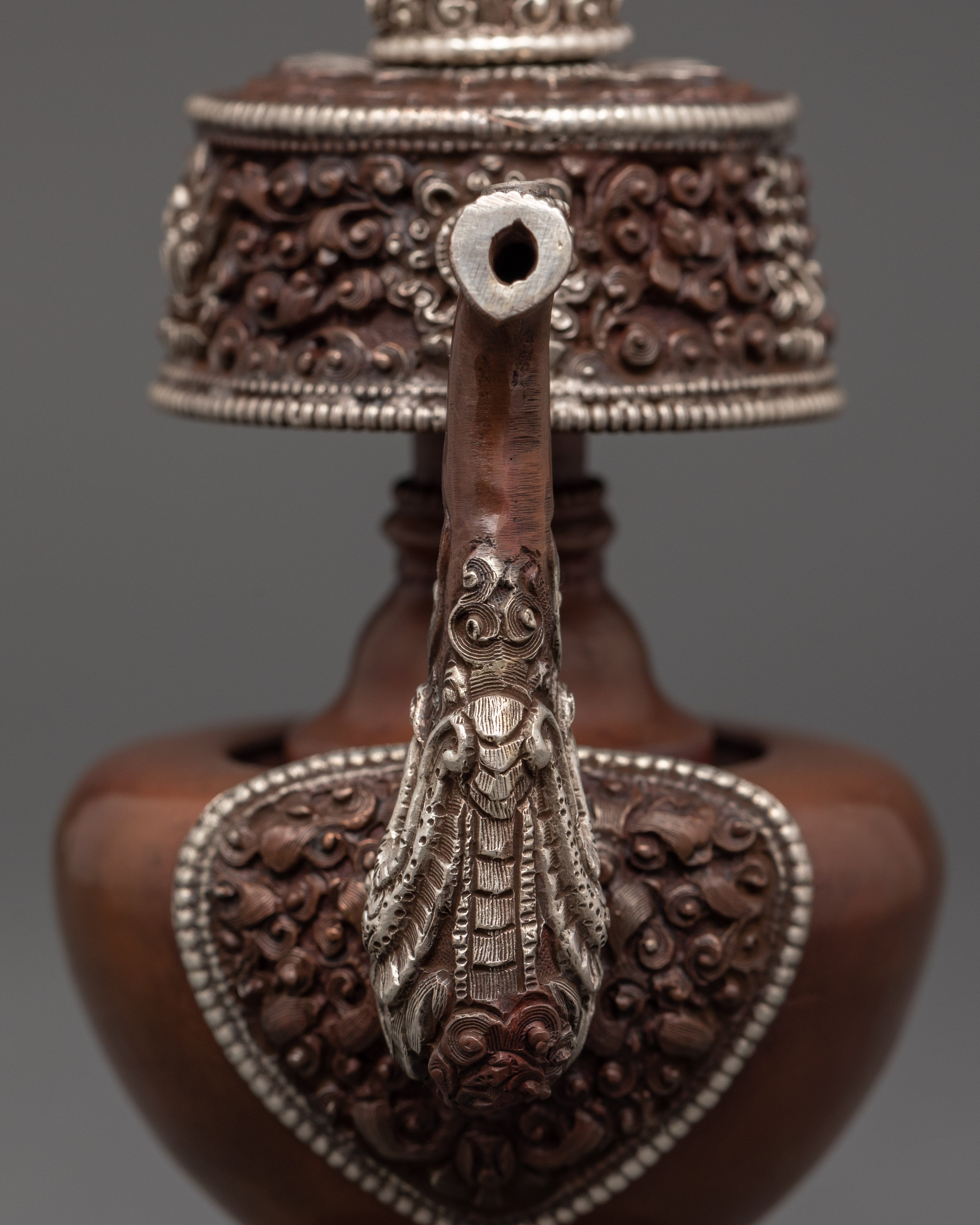 Silver-Plated Bhumba Ritual Set | Spiritual Meditation Decor