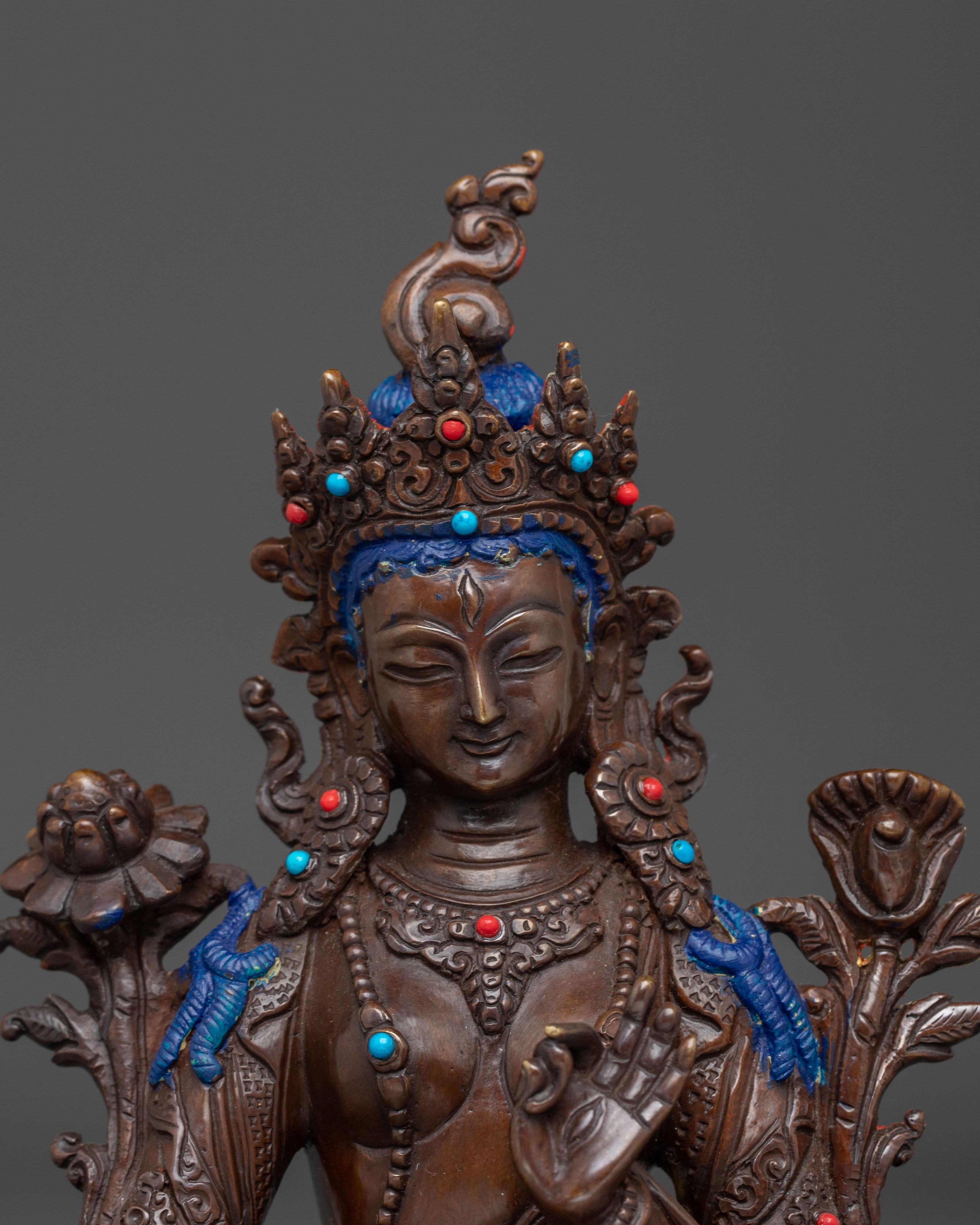 Buddhist White Tara Deity Art for Dharma Decor