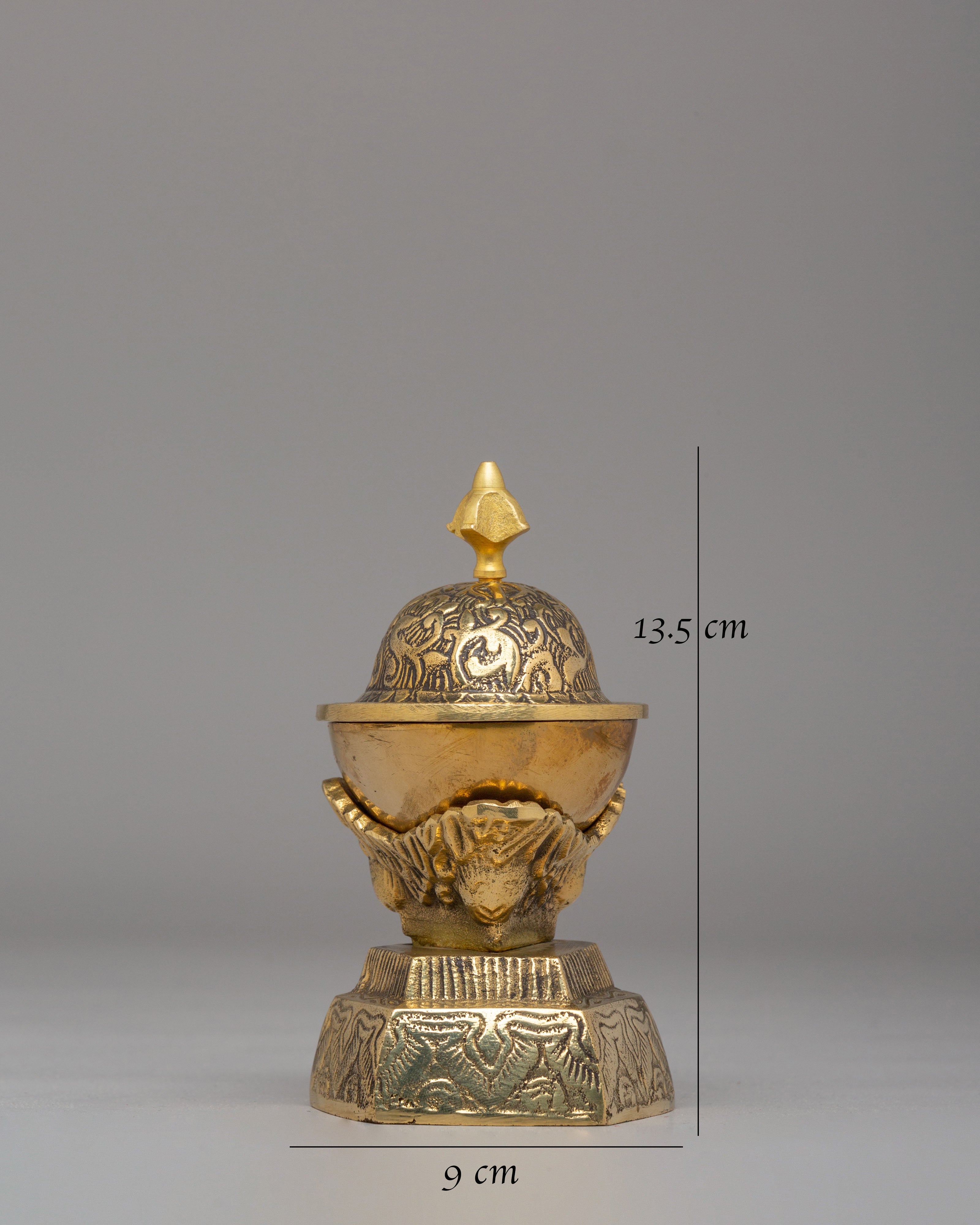Tibetan Kapala Vessel | Handcrafted Brass Ritual and Altar Object