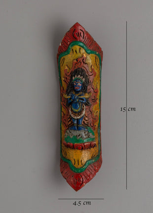 Hand-Carved Sakya Mahakala Decor | Buffalo Bone Tibetan Protector Deity