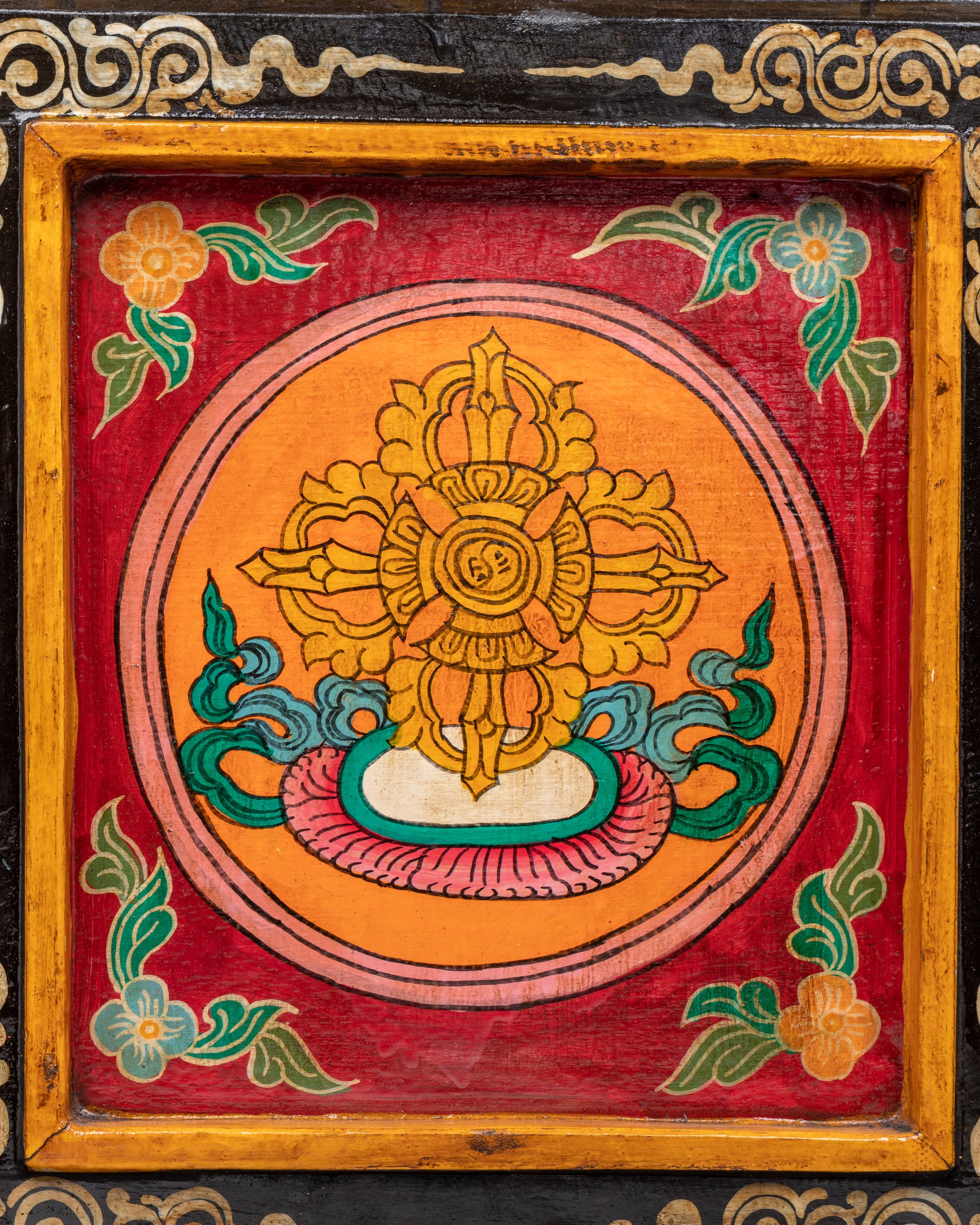 Tibetan Cabinet with Door | Buddhist Altar Storage