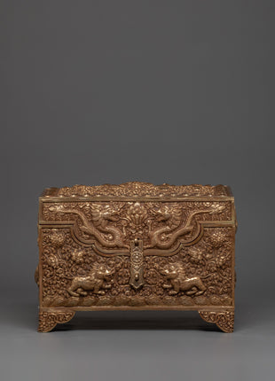 Copper Treasure Box with Gold Plating
