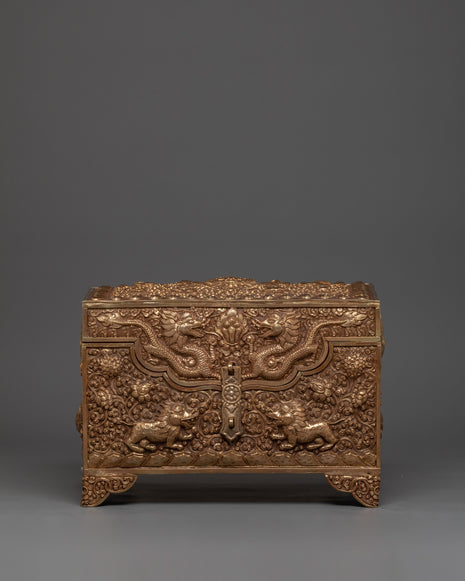 Copper Treasure Box with Gold Plating