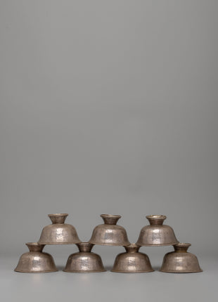 85% Silver Offering Bowls Set | Perfect for Tibetan Buddhist Altars