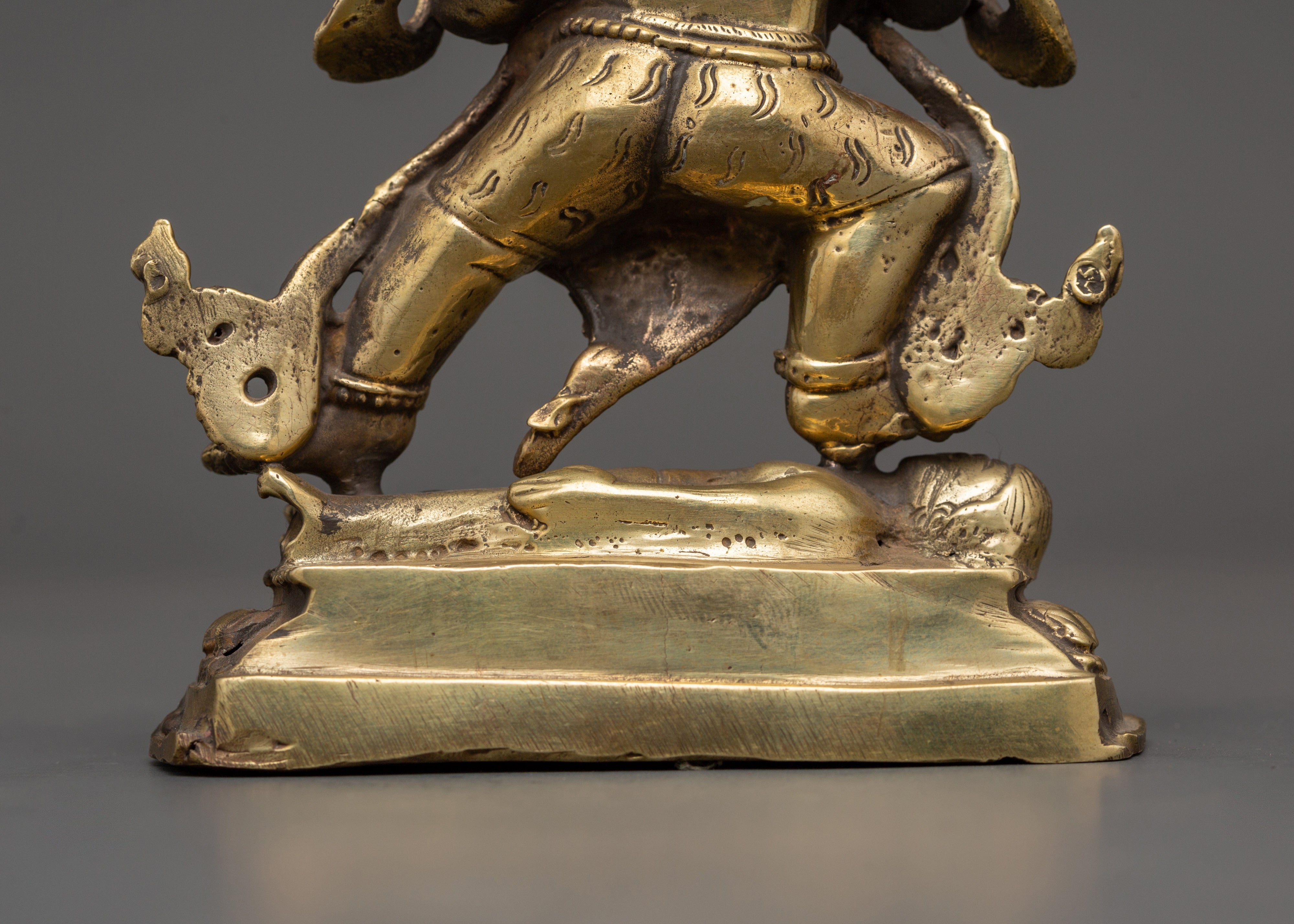 Handcrafted Brass Mahakala Bernagchen Statue | Buddhist Home Decor