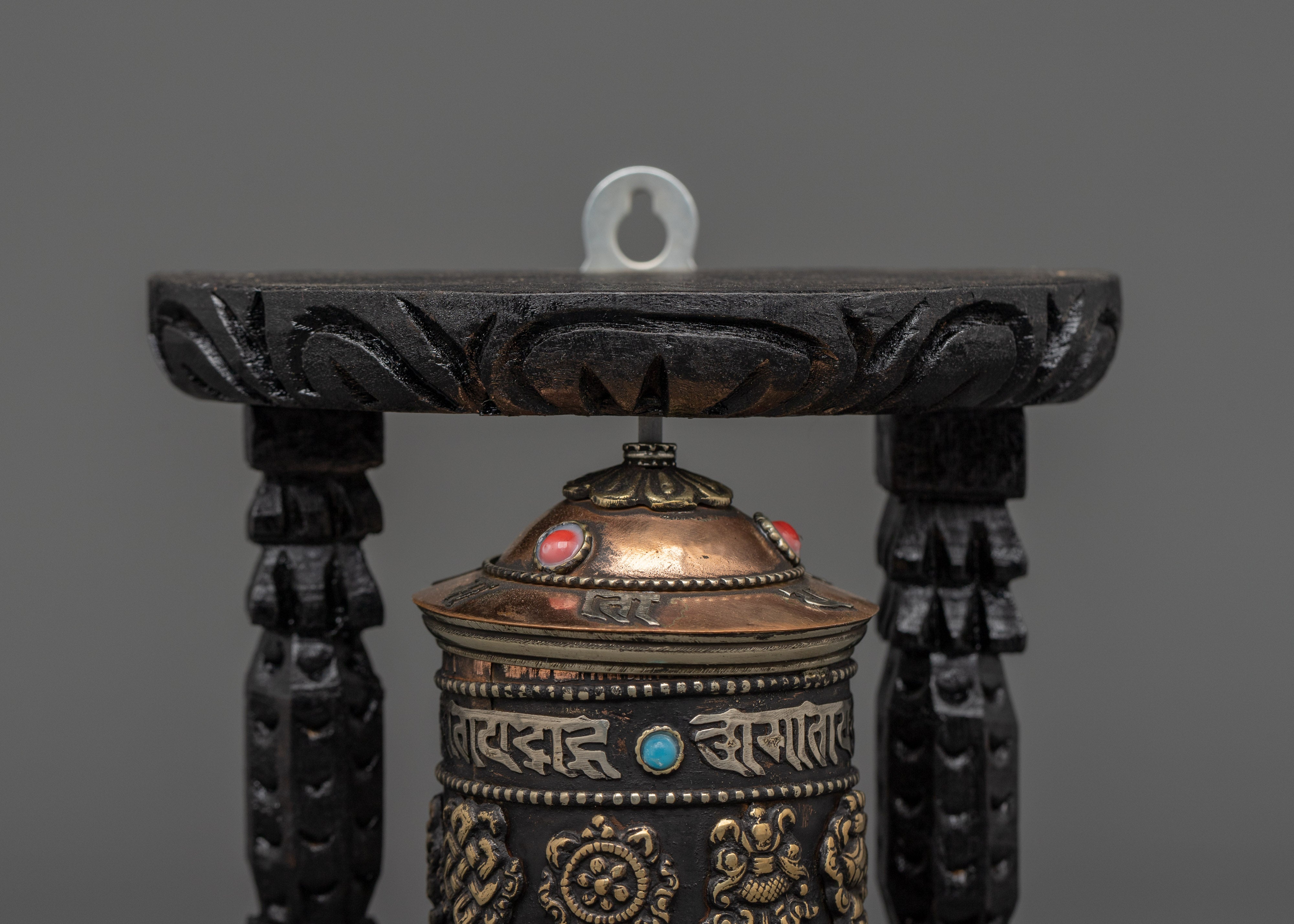 Tibetan Prayer Wheel with Brass | Buddhist Meditation Decor