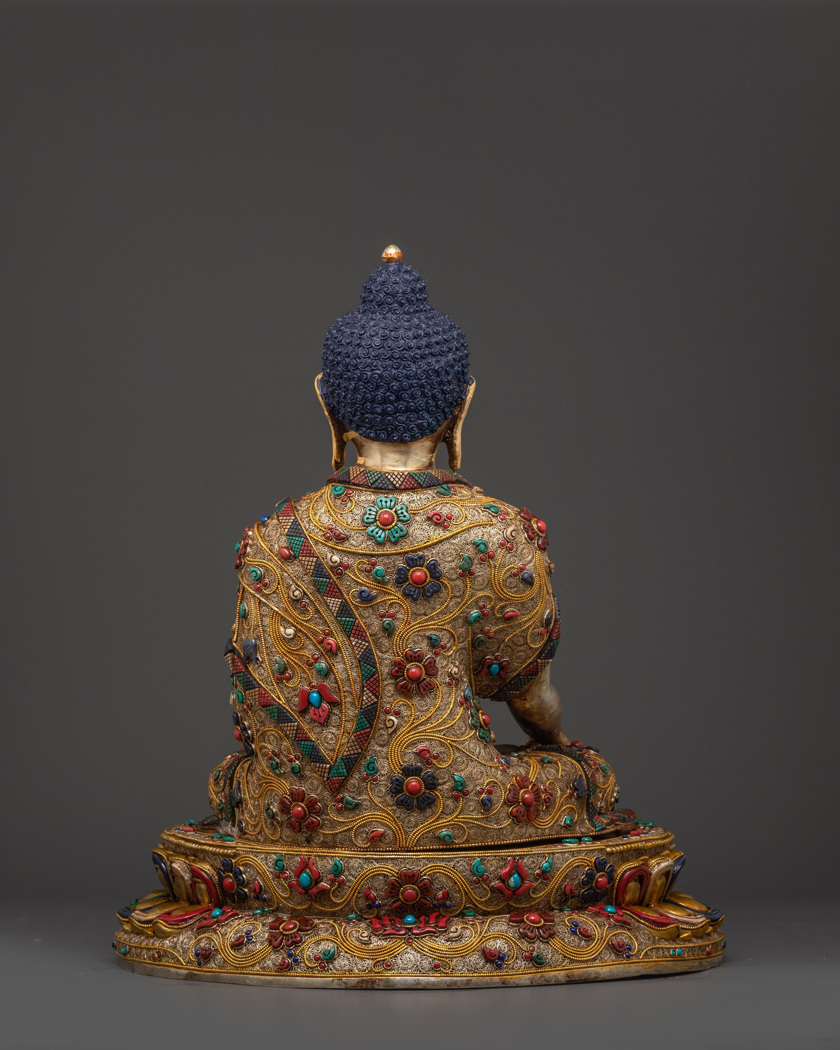 Shakyamuni Buddha Handcrafted Statue | Gold-Plated Tibetan Sacred Art