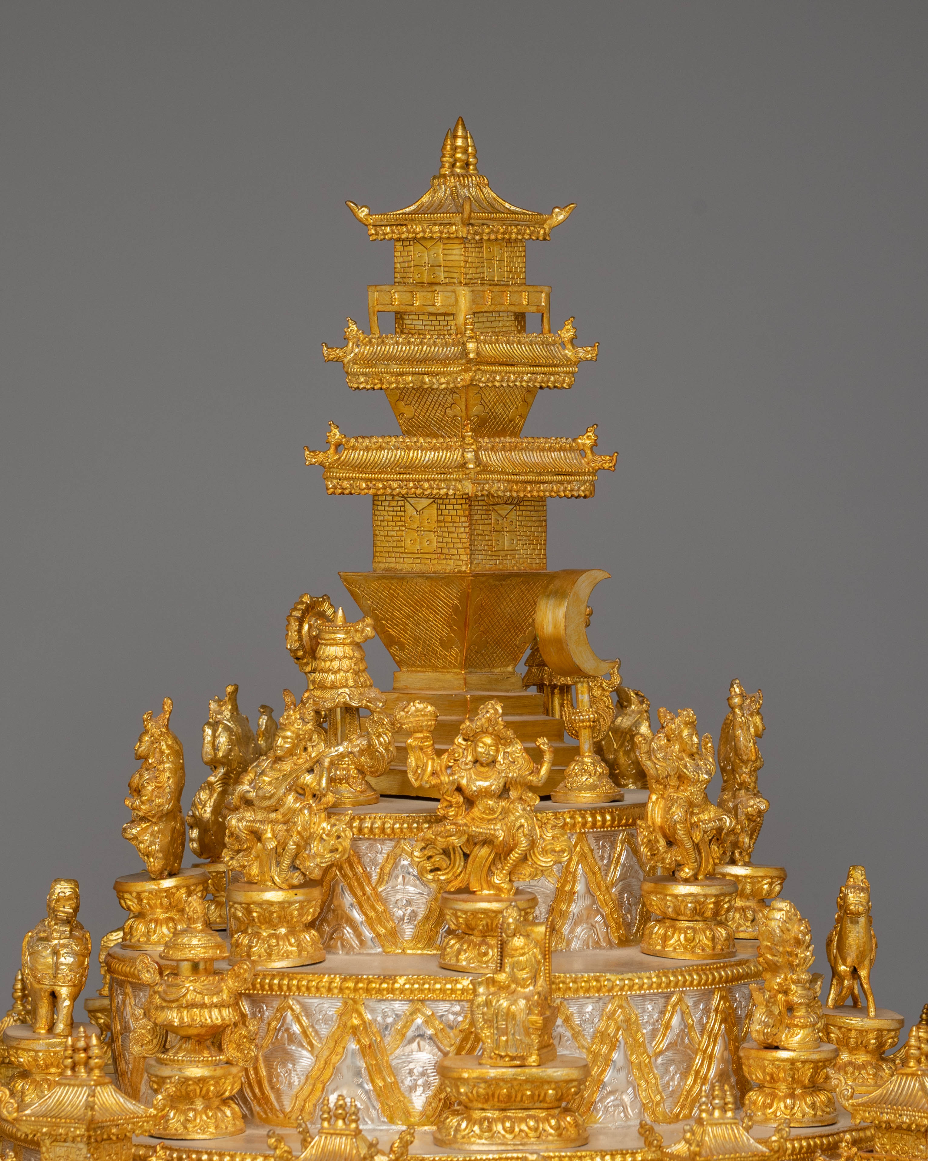 Handmade Electro Gold Plated Mandala for Rituals | Spiritual Art & Altar Decor