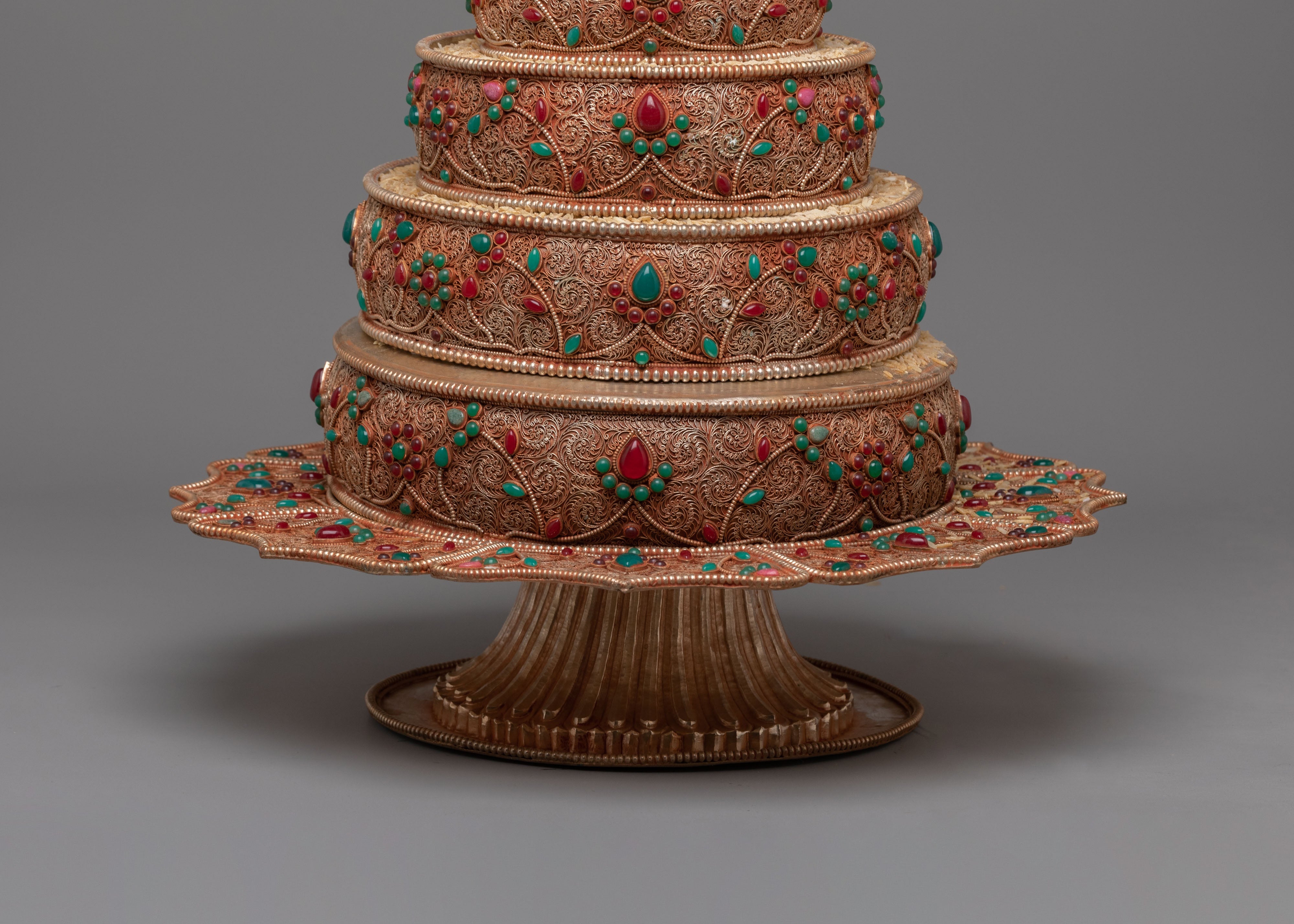 Handcrafted Rice Mandala Offering | Sacred Symbol of Generosity and Enlightened Wisdom