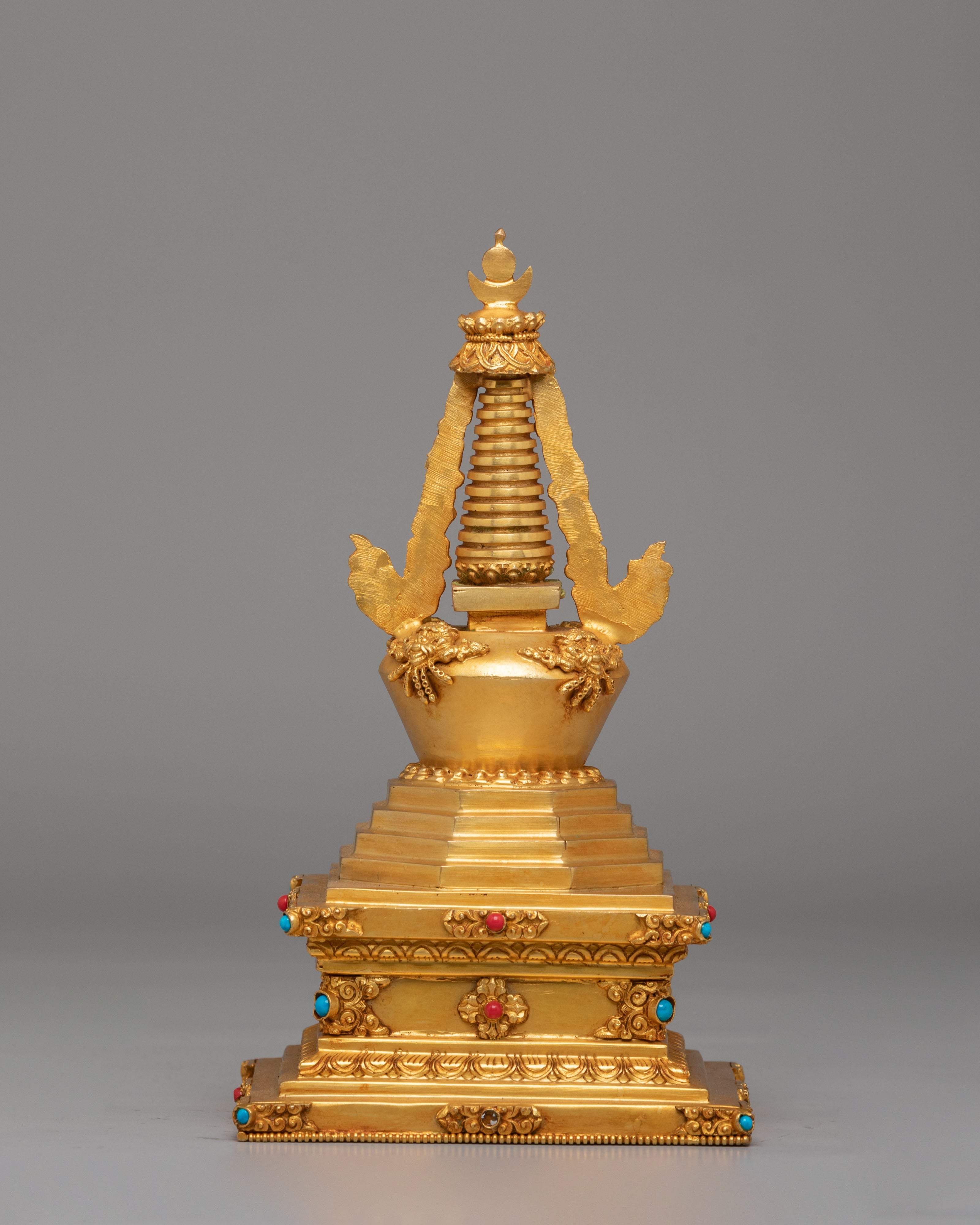 Buddhist Eight Stupa Collection Set | Sacred Ritual Artifact