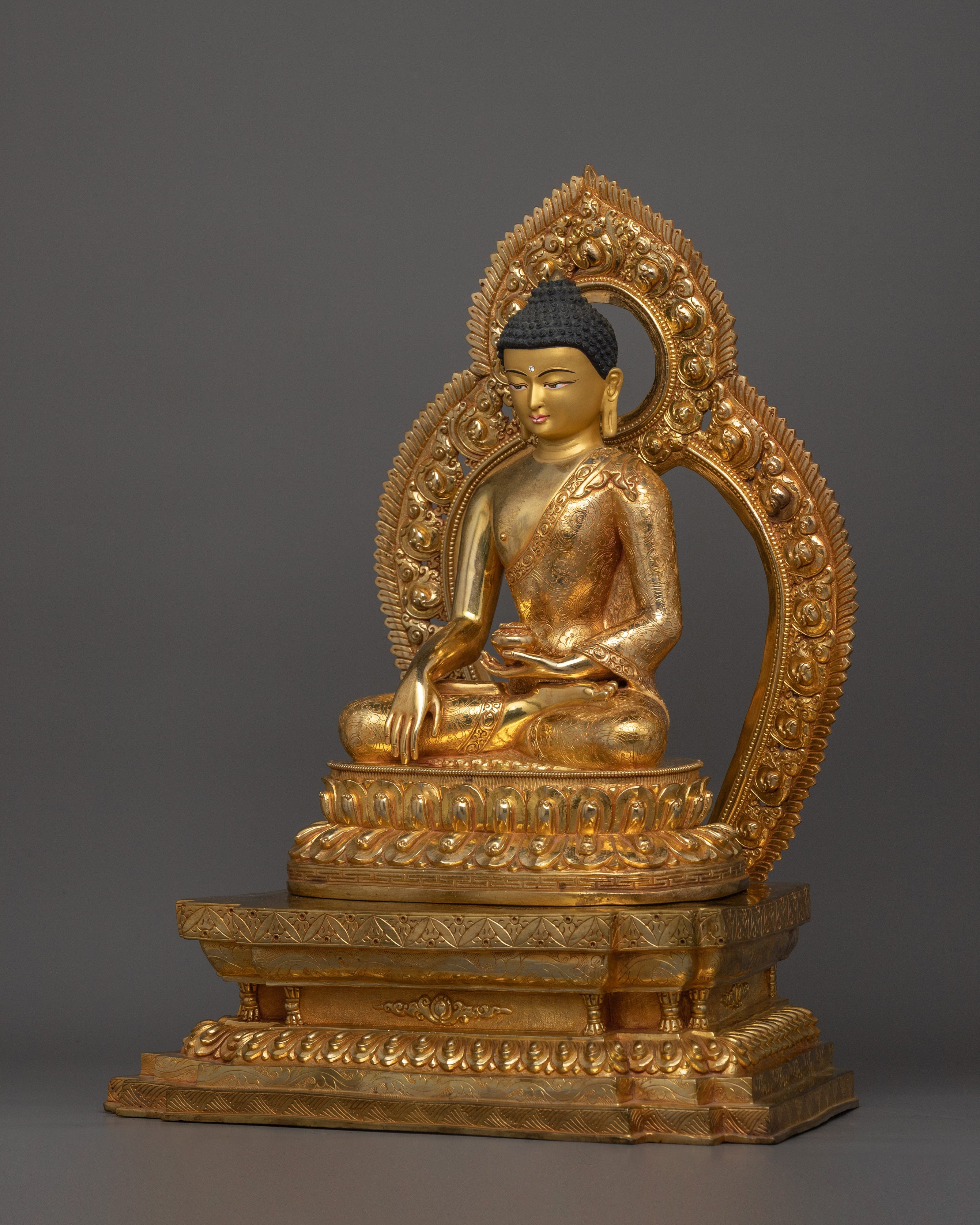 Tibetan Handmade Statue of Shakyamuni Buddha | Light of Asia
