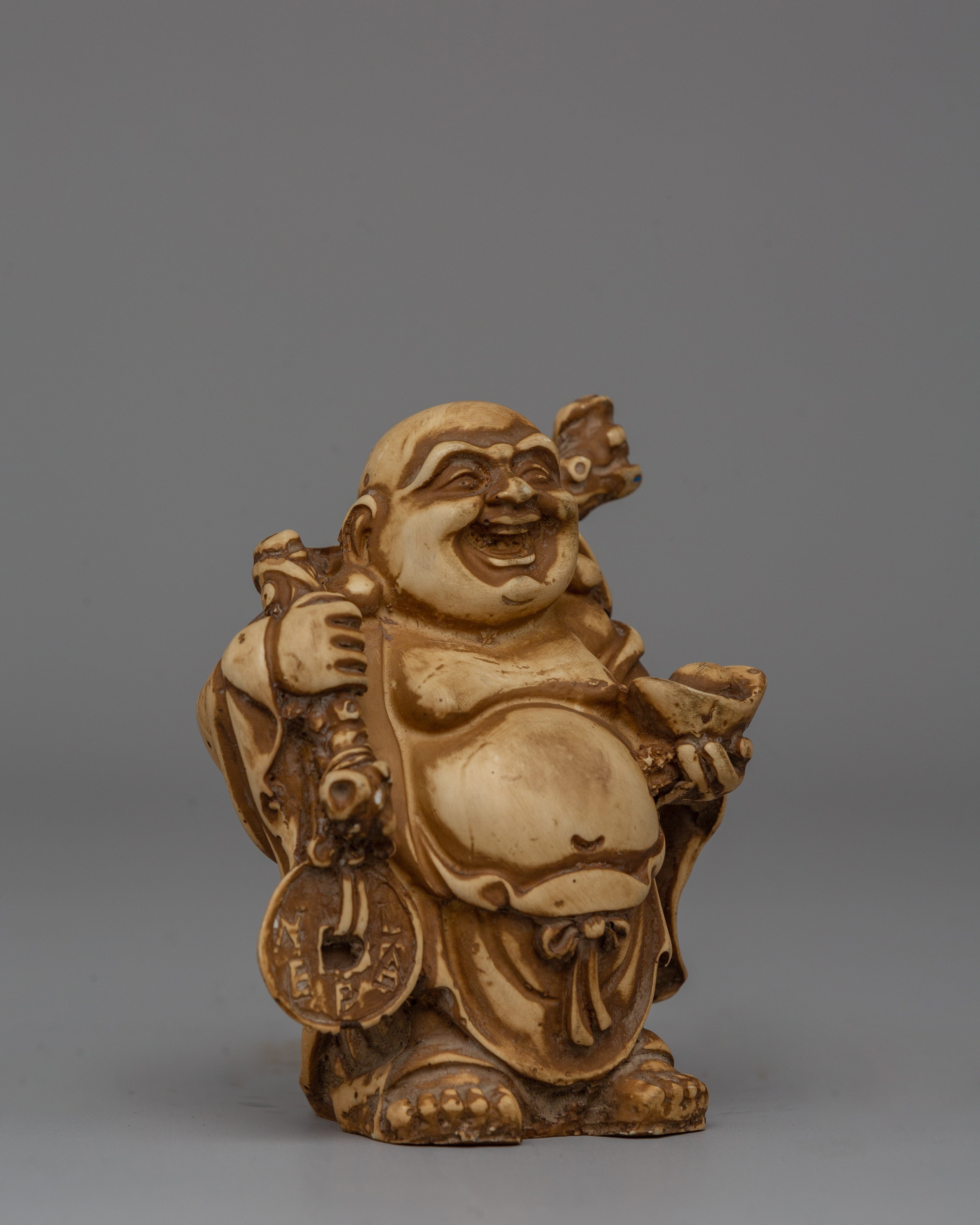 Ceramic Laughing Buddha Statue | Spiritual Home Decor