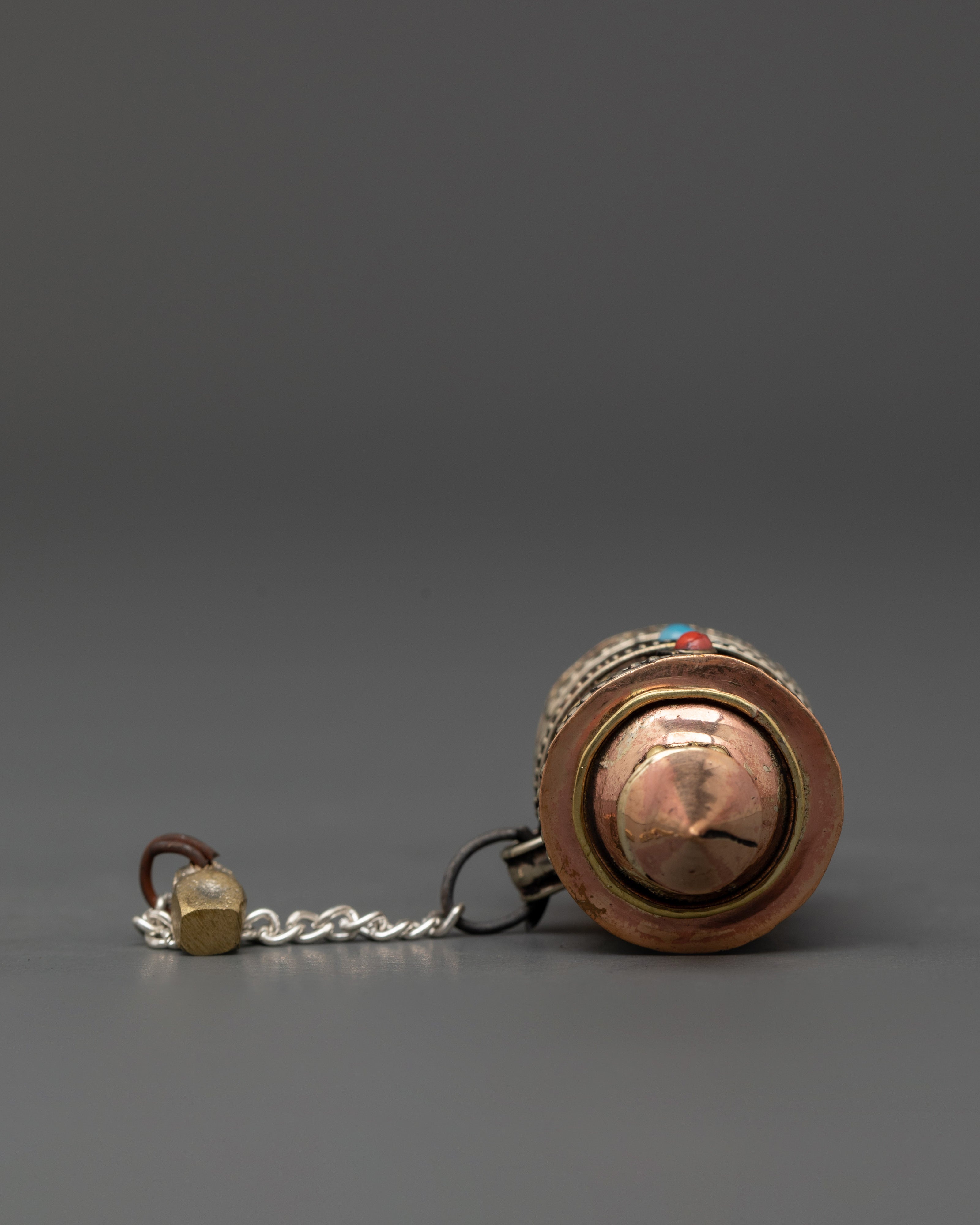 Handcrafted Copper and Brass Tibetan Prayer Wheel | Sacred Mantra Spinner