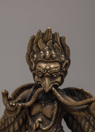 Majestic Bronze Garuda Statue | Handcrafted Spiritual Altar Decor