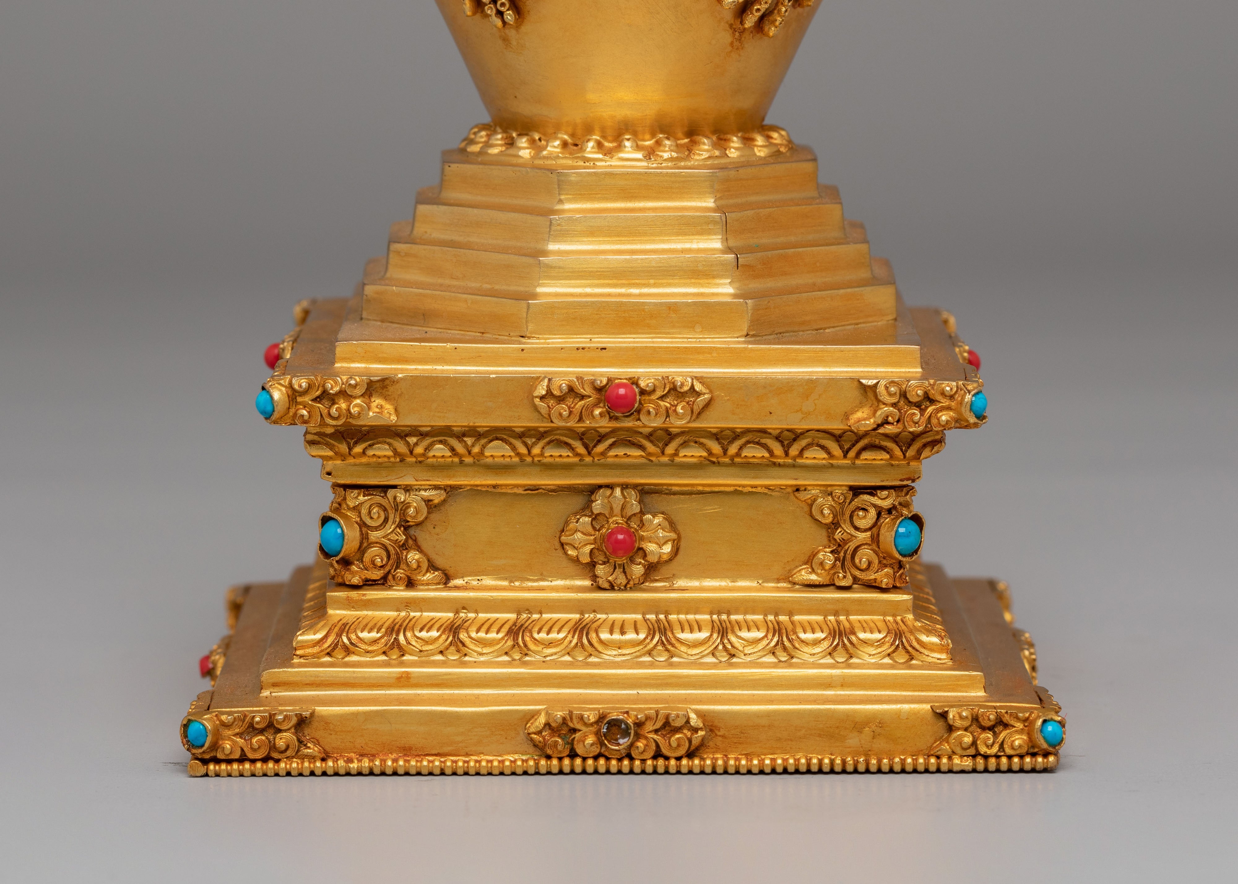 Gold Plated Tibetan Reconciliation Stupa | Stupa of Reconciliation