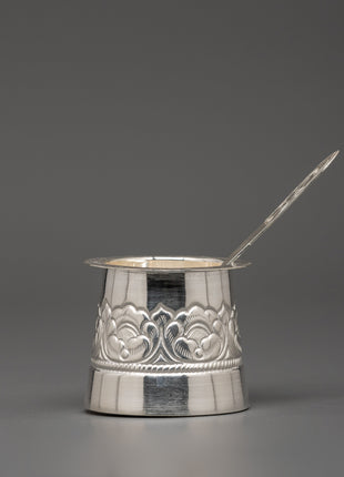 Pure Silver Glass with Spoon Set 
