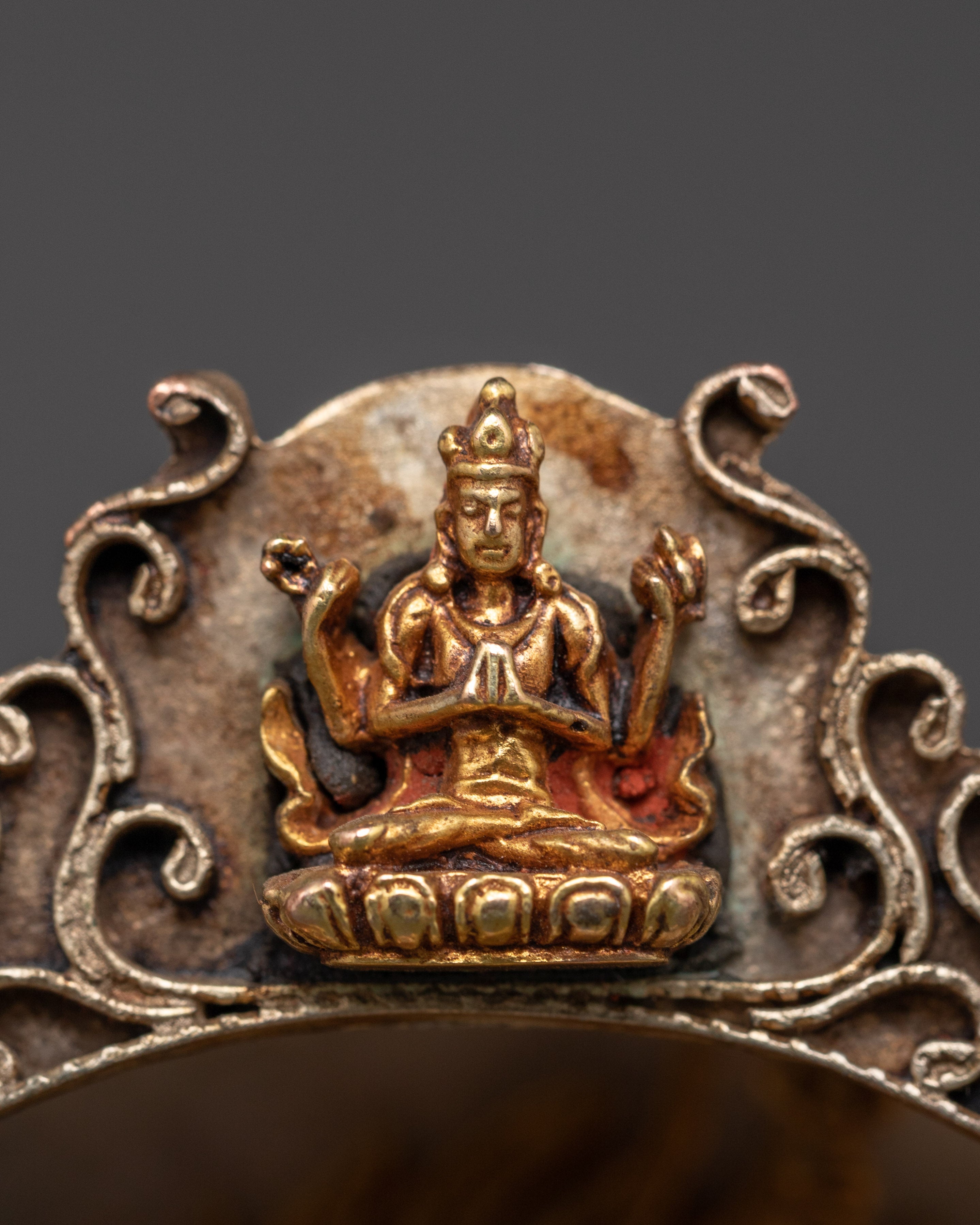 Ghau box with Vajrayogini | Tibetan Buddhist Shrine