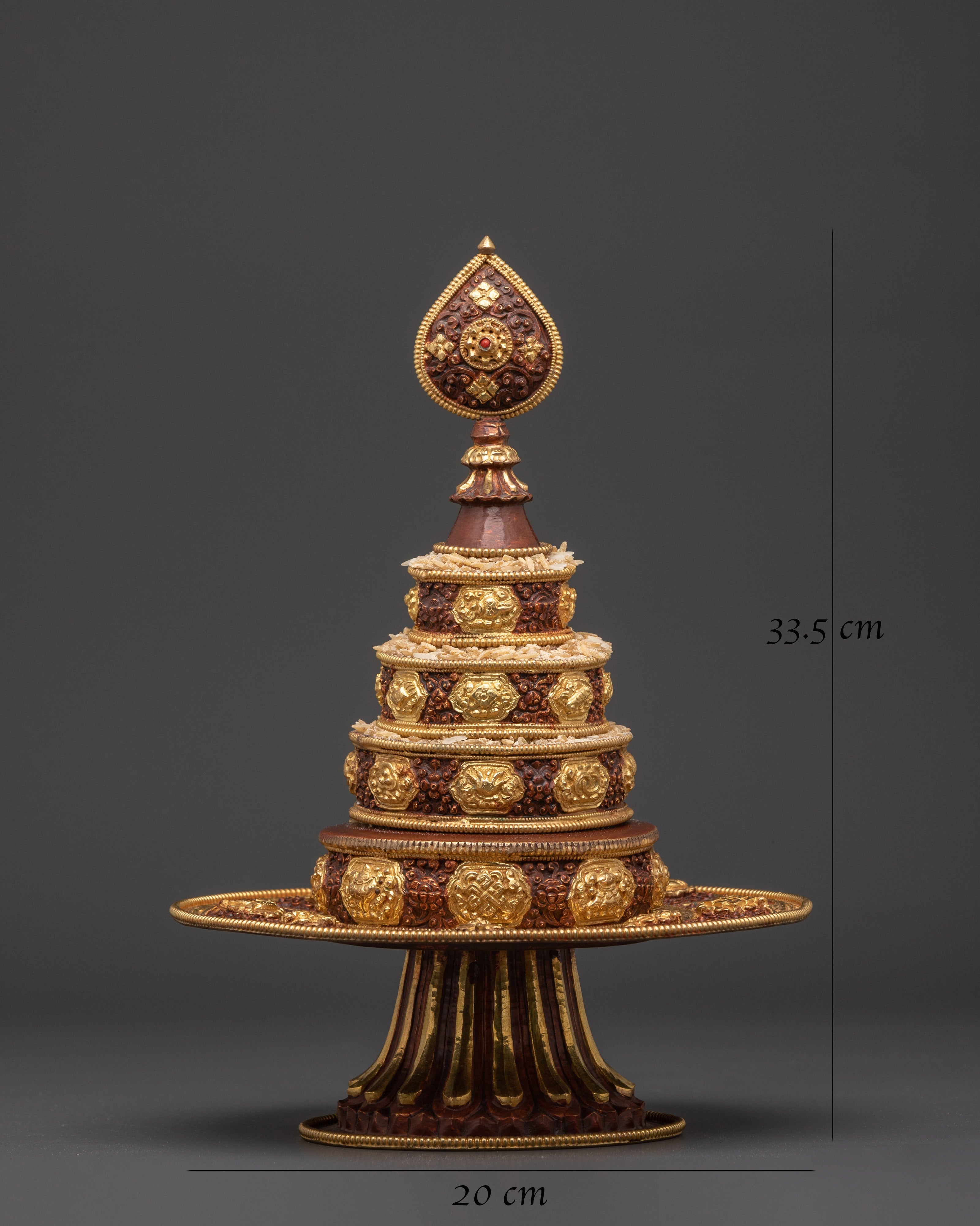Gold Plated Mandala for Rituals | Sacred Altar Decor for Meditation and Puja